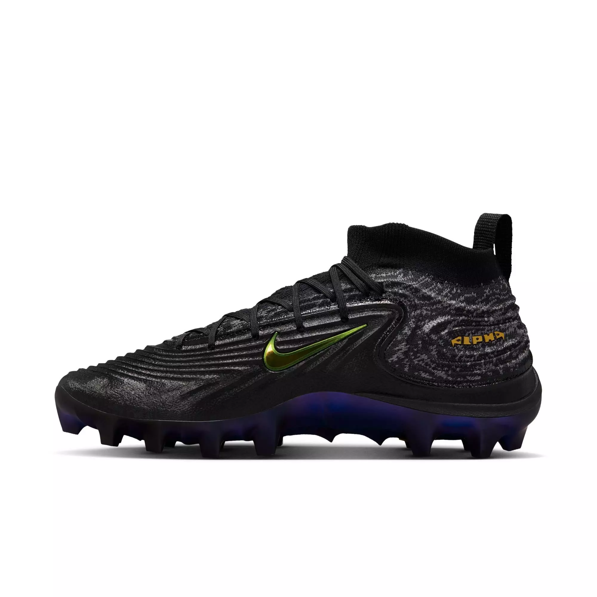 Nike Alpha Menace Elite 5 "Saquon Barkley" Men's Football Cleat - BLACK/METALLIC GOLD