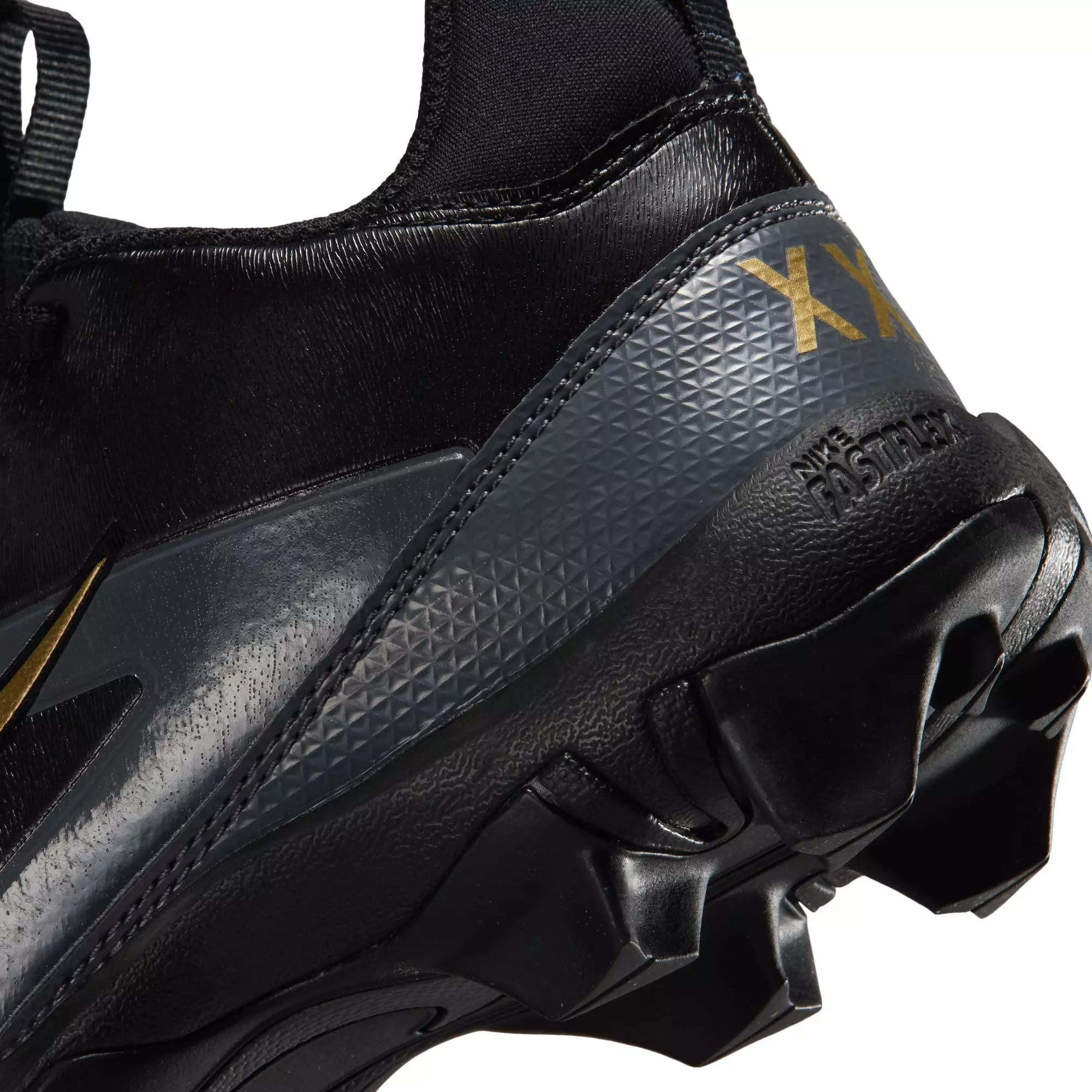 Nike Alpha Shark Saquan Barkley "Black/Metallic Gold" Grade School Boys' Football Cleat - BLACK/GOLD
