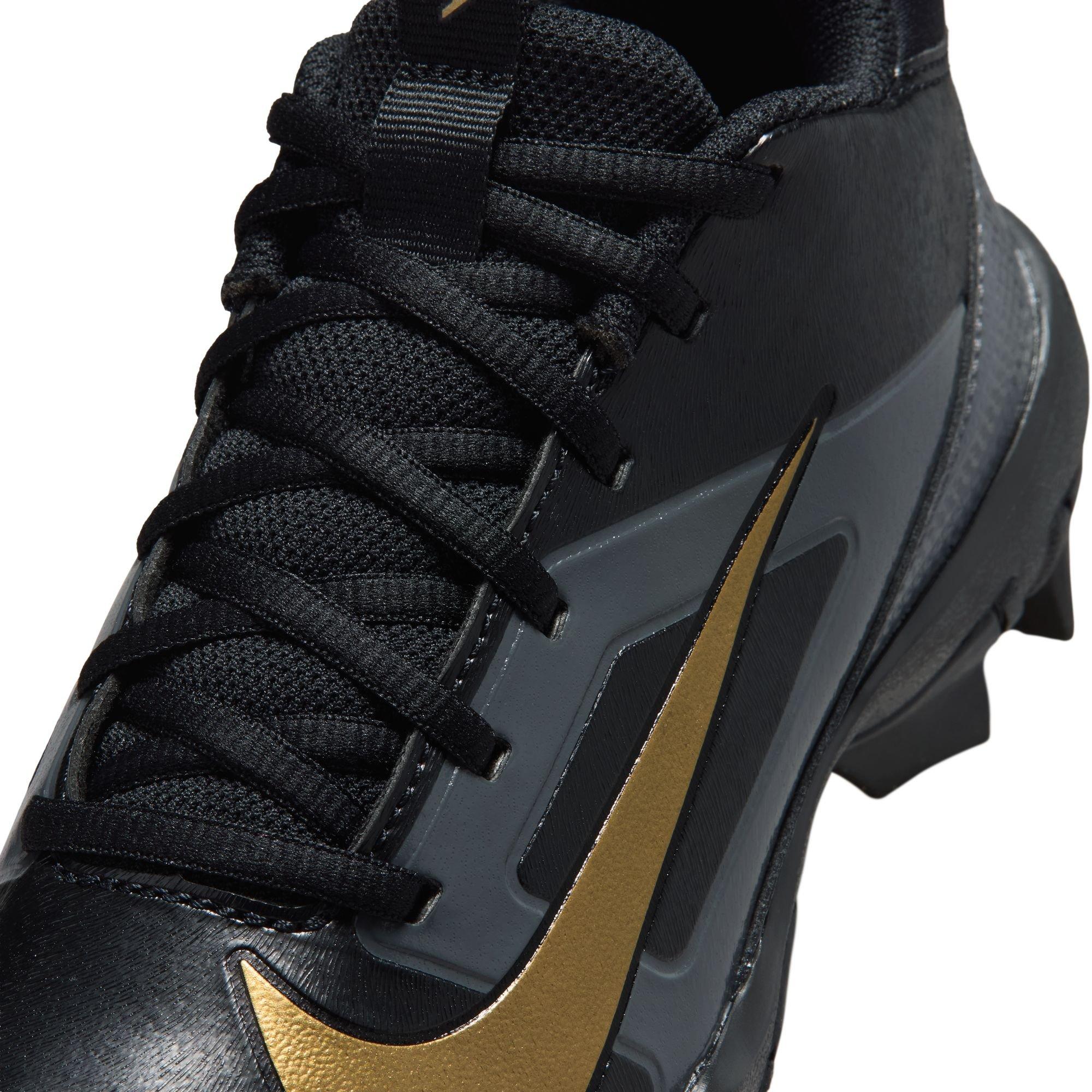 Nike Alpha Shark Saquan Barkley "Black/Metallic Gold" Grade School Boys' Football Cleat - BLACK/GOLD