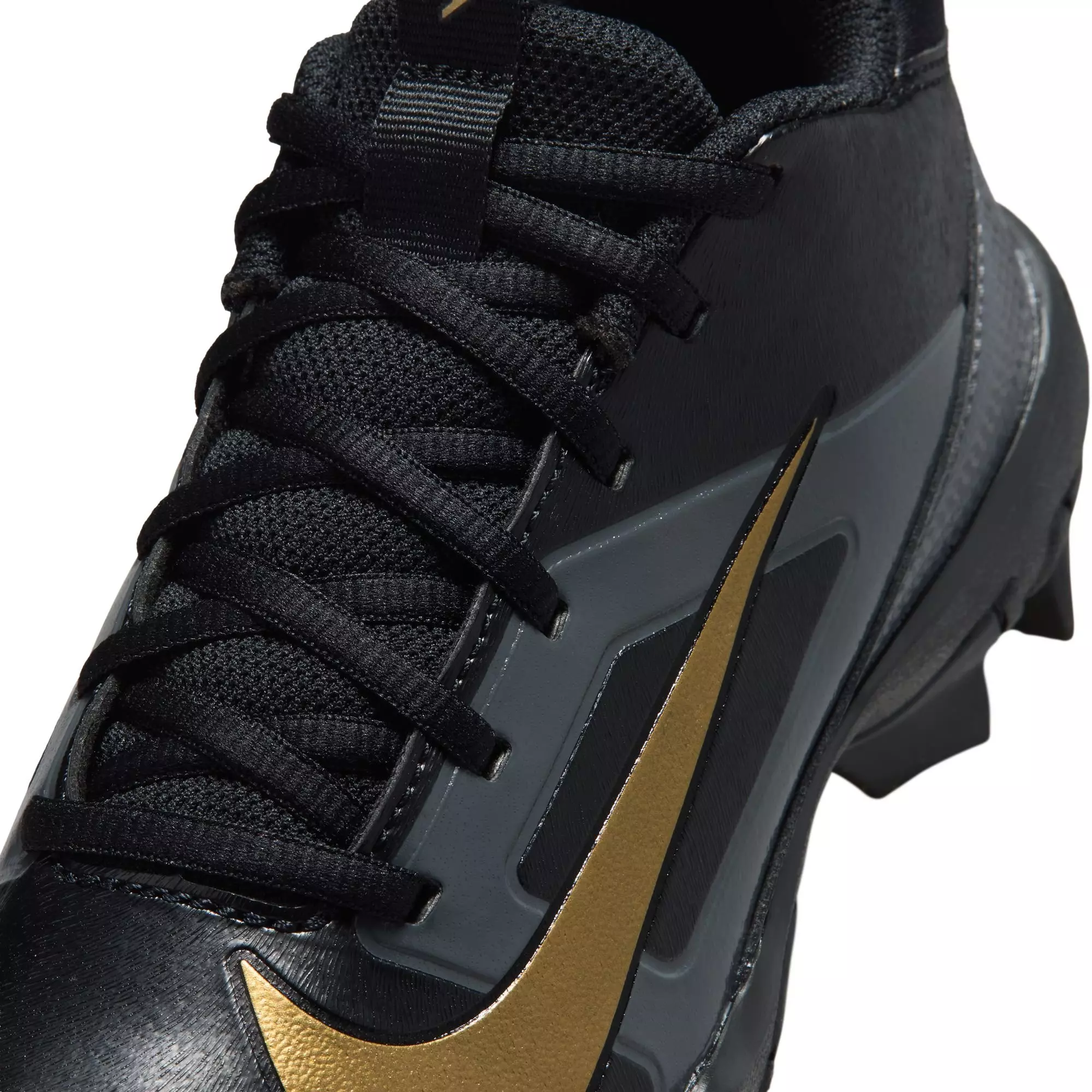 Nike Alpha Shark Saquan Barkley "Black/Metallic Gold" Grade School Boys' Football Cleat - BLACK/GOLD