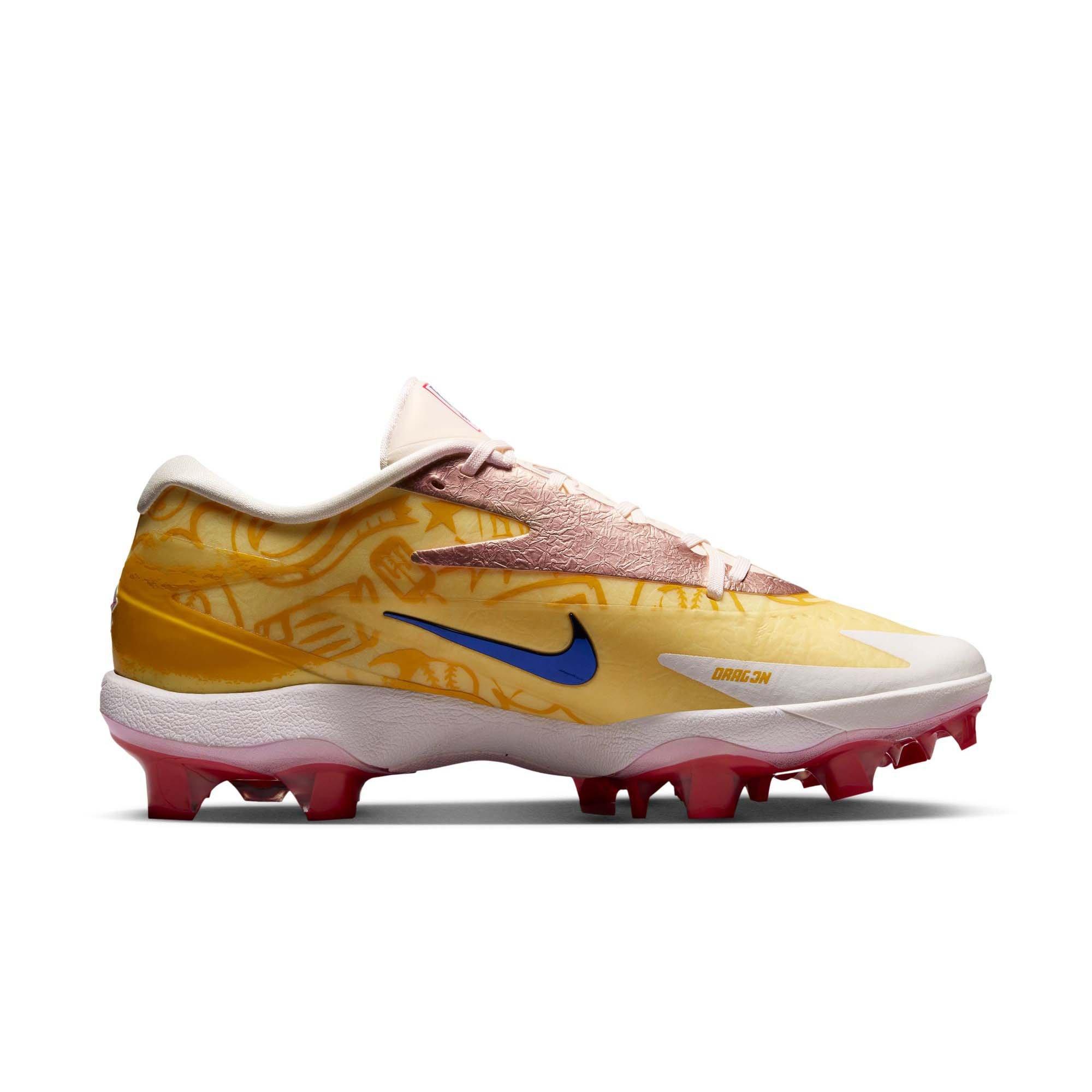 Nike Diamond Standout MCS "Ronald Acu&ntilde;a Jr." Men's Baseball Cleat - LT LASER ORANGE/DEEP ROYAL BLUE