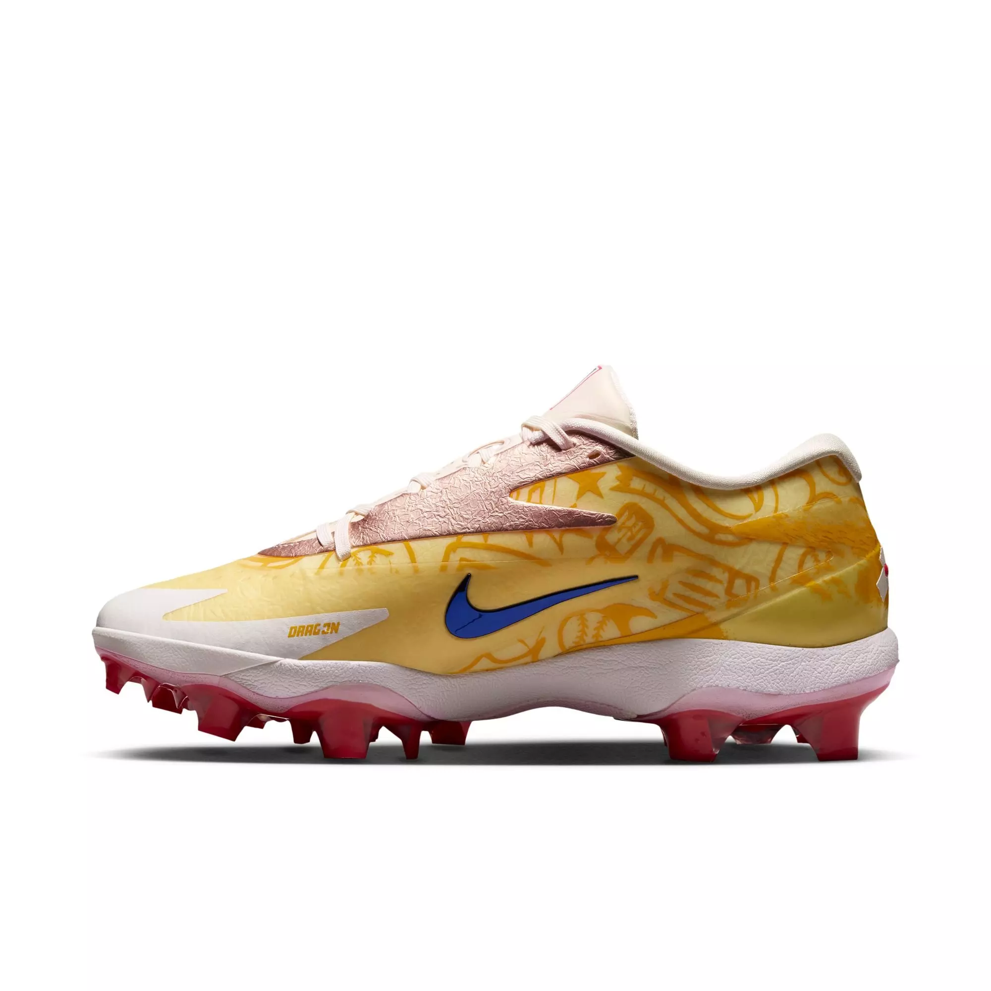 Nike Diamond Standout MCS "Ronald Acu&ntilde;a Jr." Men's Baseball Cleat - LT LASER ORANGE/DEEP ROYAL BLUE