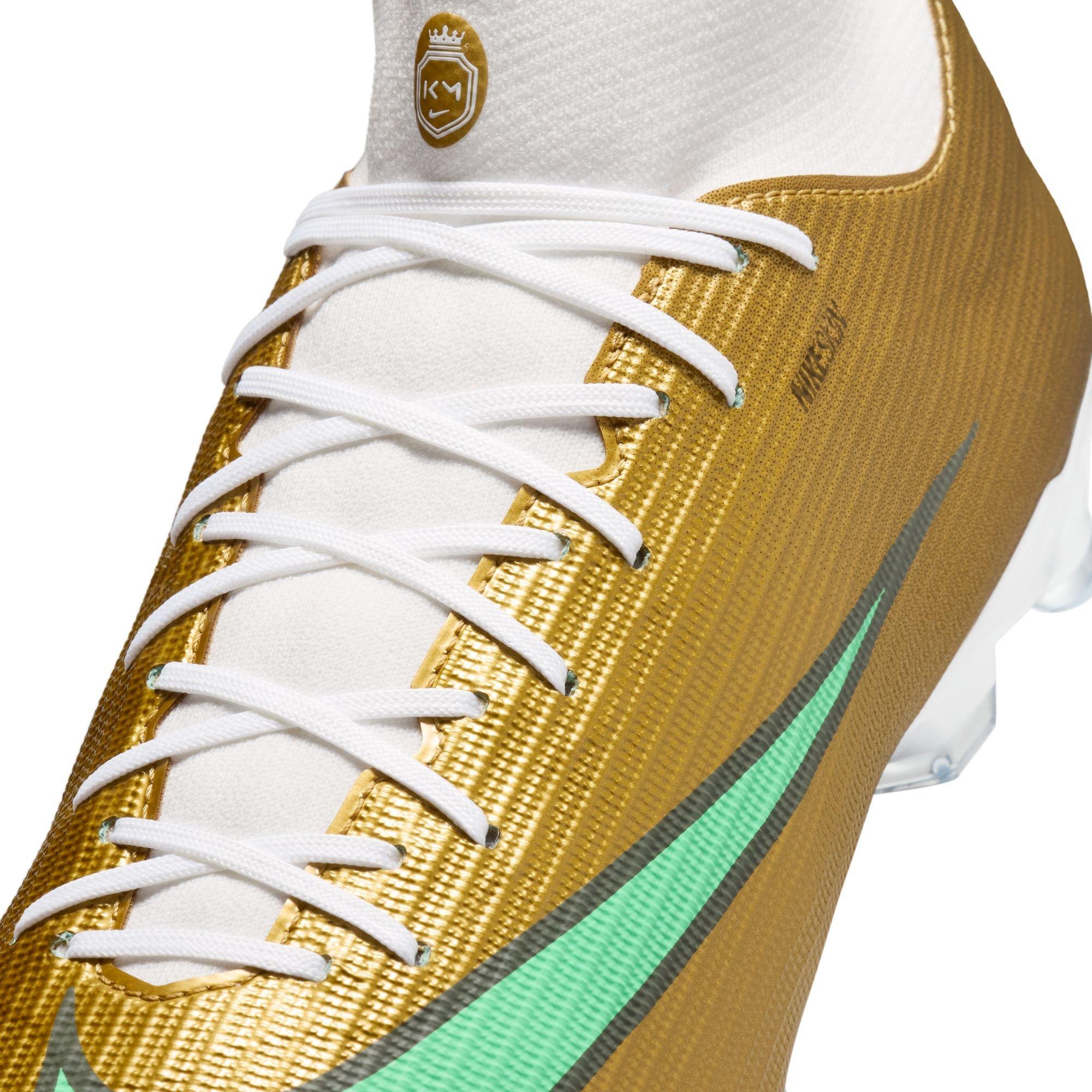 Nike Mercurial Superfly 11 Academy MG "Kylian Mbapp&eacute;" Men's Soccer Cleat - METALLIC GOLD/GREEN GLOW