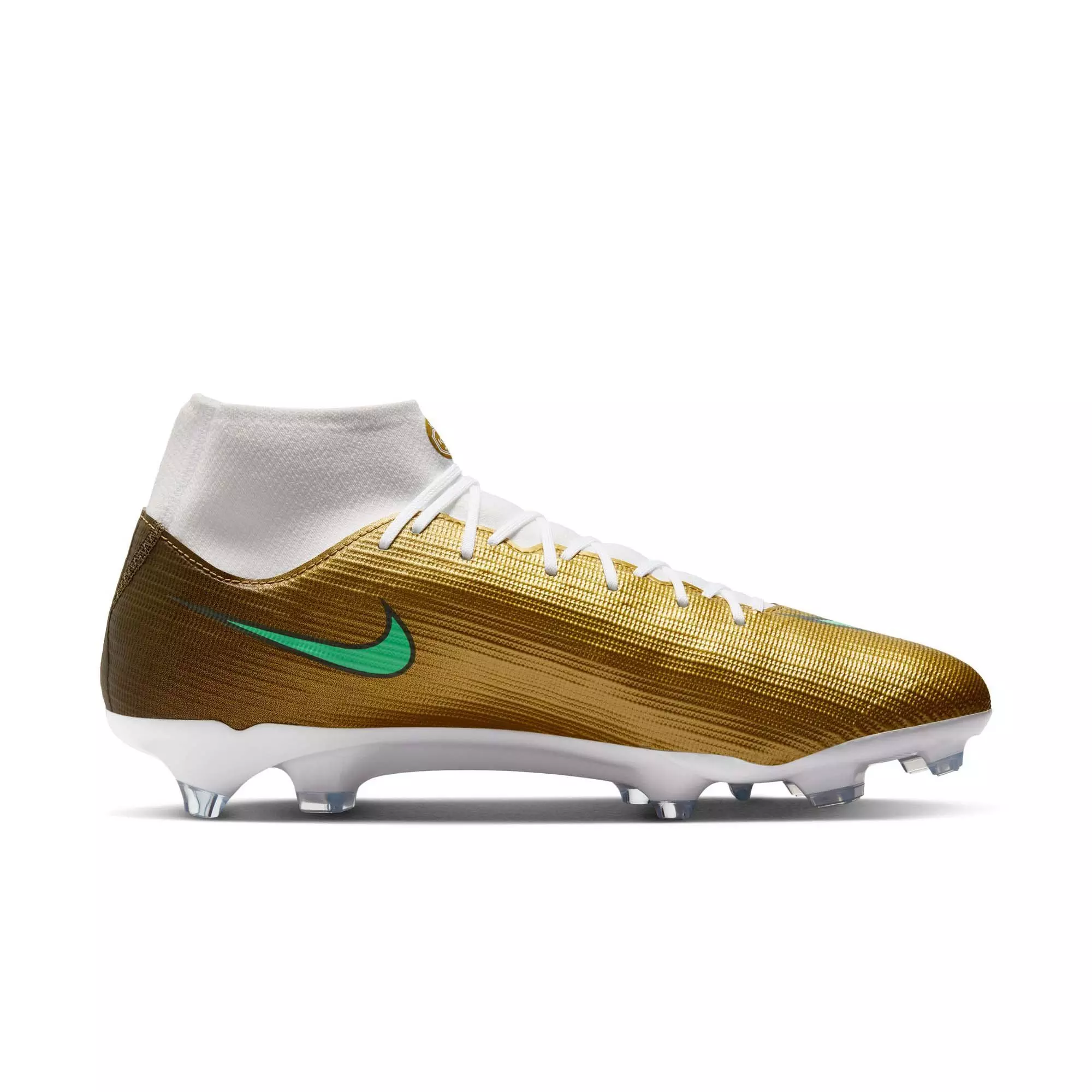 Nike Mercurial Superfly 11 Academy MG "Kylian Mbapp&eacute;" Men's Soccer Cleat - METALLIC GOLD/GREEN GLOW