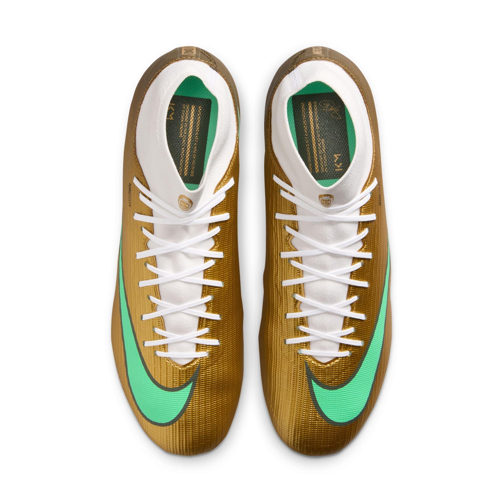 Nike Mercurial Superfly 11 Academy MG "Kylian Mbapp&eacute;" Men's Soccer Cleat - METALLIC GOLD/GREEN GLOW