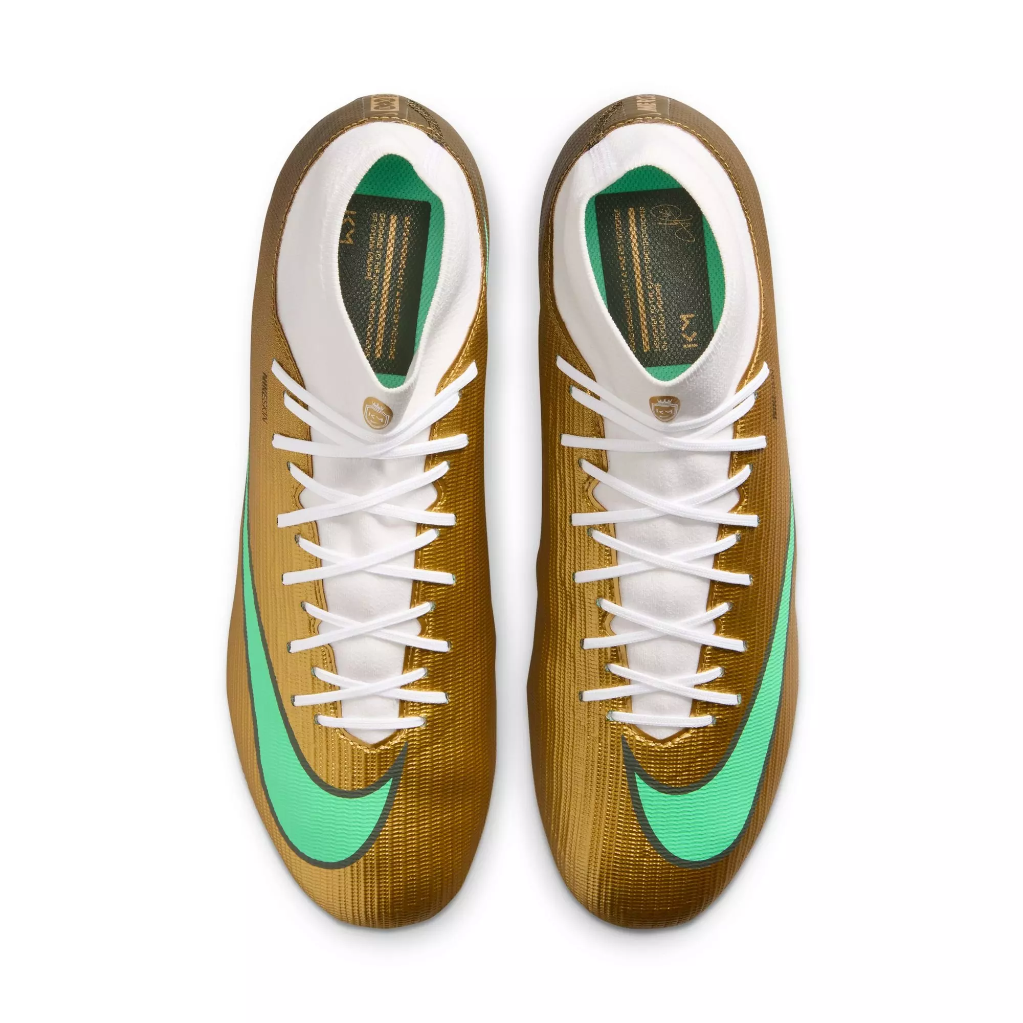 Nike Mercurial Superfly 11 Academy MG "Kylian Mbapp&eacute;" Men's Soccer Cleat - METALLIC GOLD/GREEN GLOW