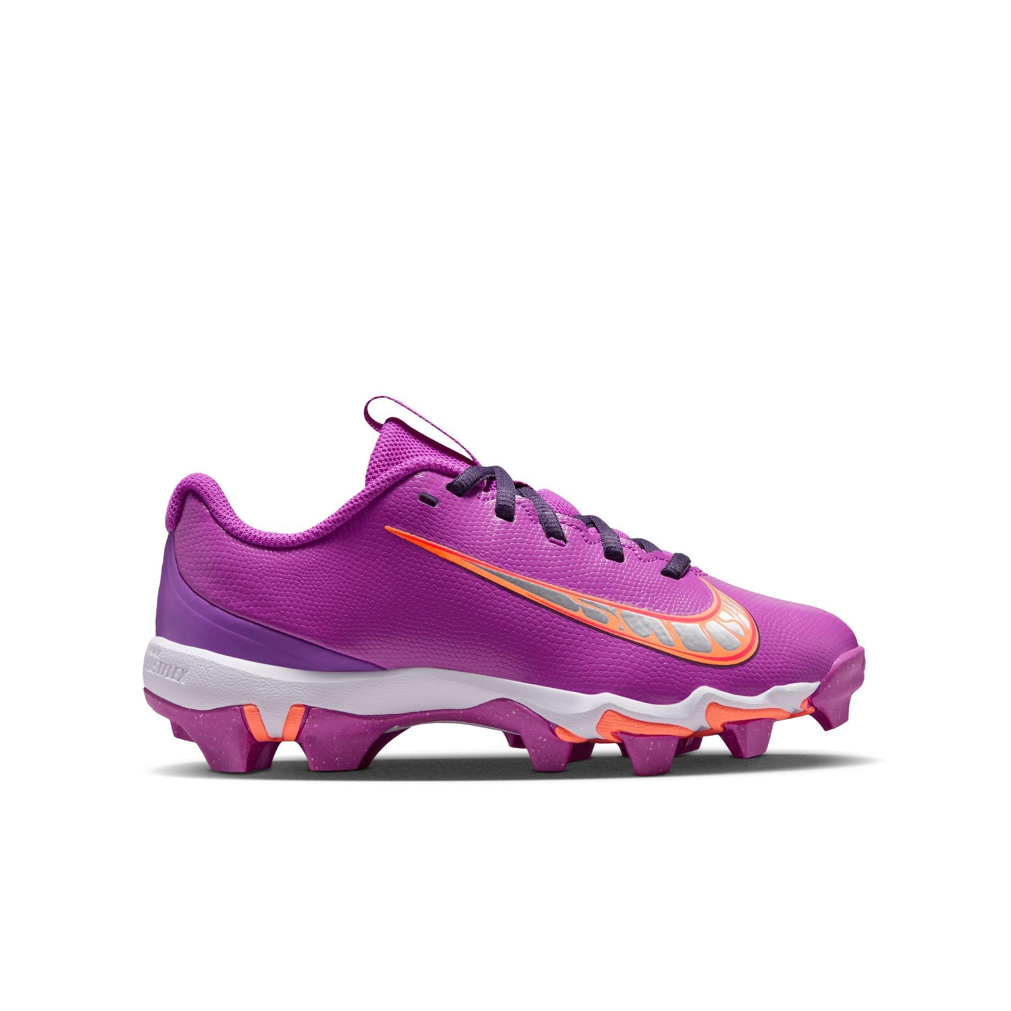 Nike Vapor Shark 3 'CeeDee Lamb' Preschool Girl's Football Cleats - Purple/Orange - PURPLE/ORANGE