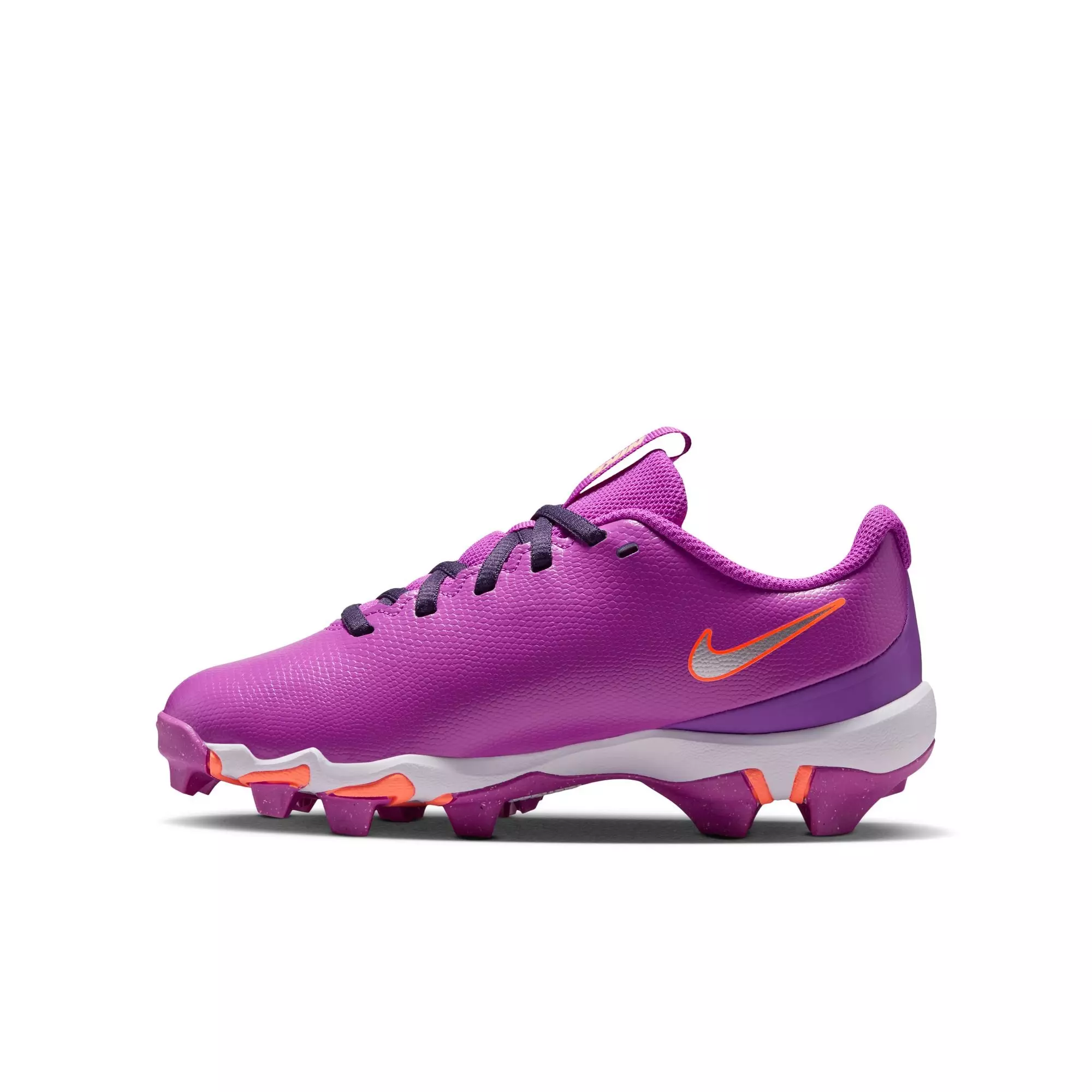Nike Vapor Shark 3 'CeeDee Lamb' Preschool Girl's Football Cleats - Purple/Orange - PURPLE/ORANGE
