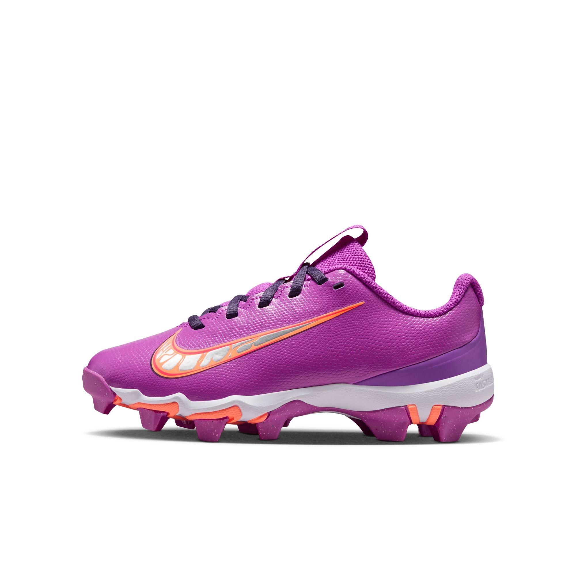 Nike Vapor Shark 3 'CeeDee Lamb' Preschool Girl's Football Cleats - Purple/Orange - PURPLE/ORANGE