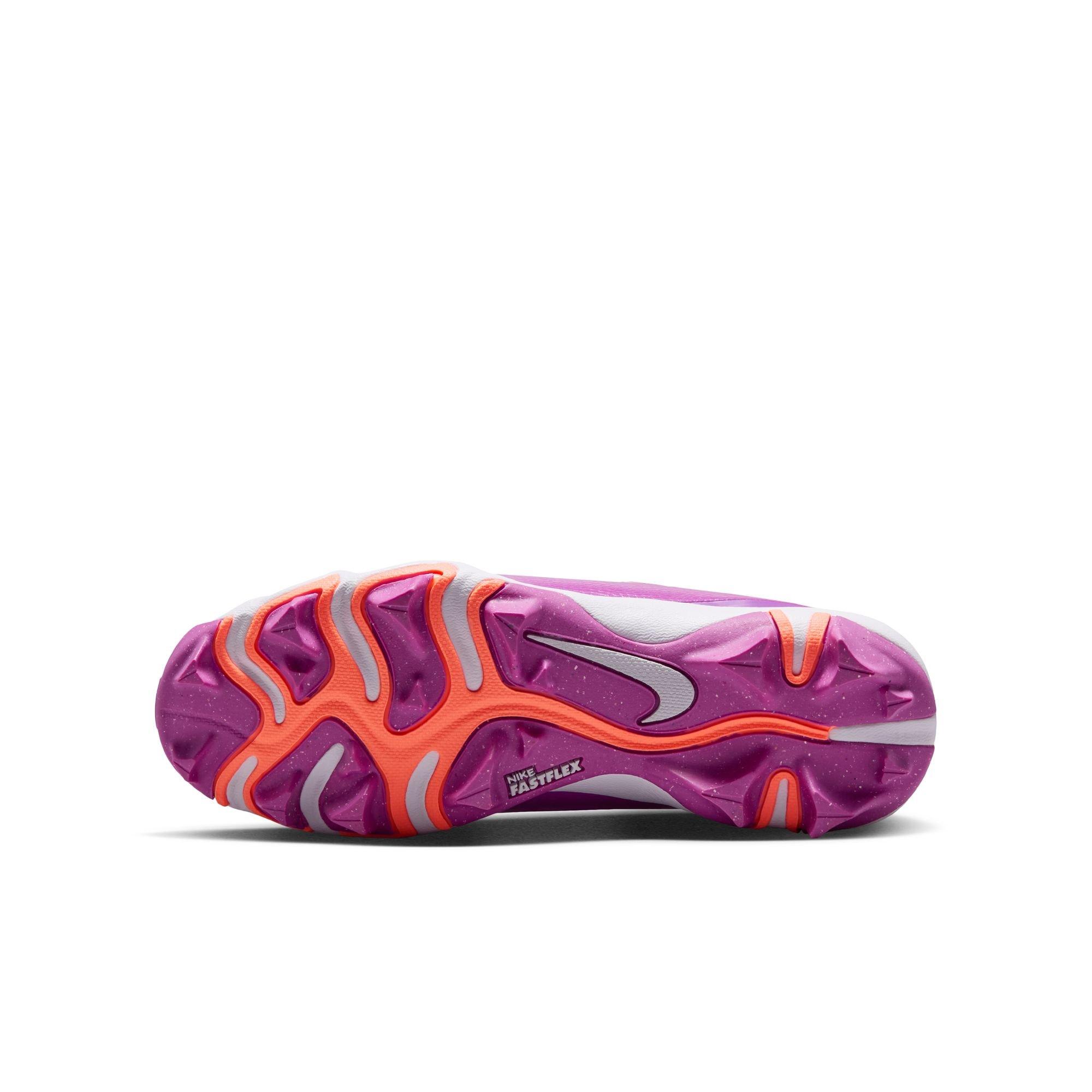 Nike Vapor Shark 3 'CeeDee Lamb' Preschool Girl's Football Cleats - Purple/Orange - PURPLE/ORANGE