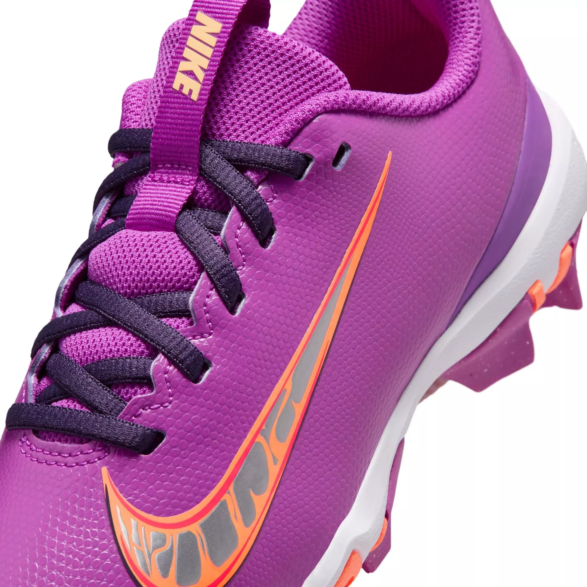 Nike Vapor Shark 3 'CeeDee Lamb' Preschool Girl's Football Cleats - Purple/Orange - PURPLE/ORANGE