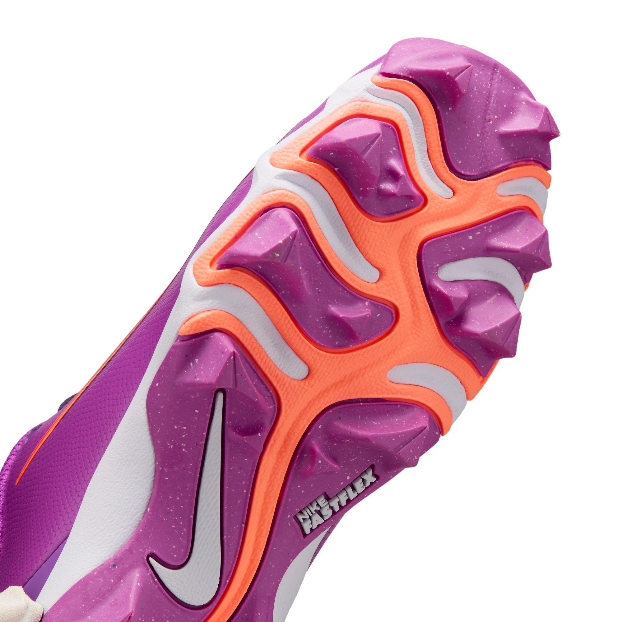 Nike Vapor Shark 3 'CeeDee Lamb' Preschool Girl's Football Cleats - Purple/Orange - PURPLE/ORANGE