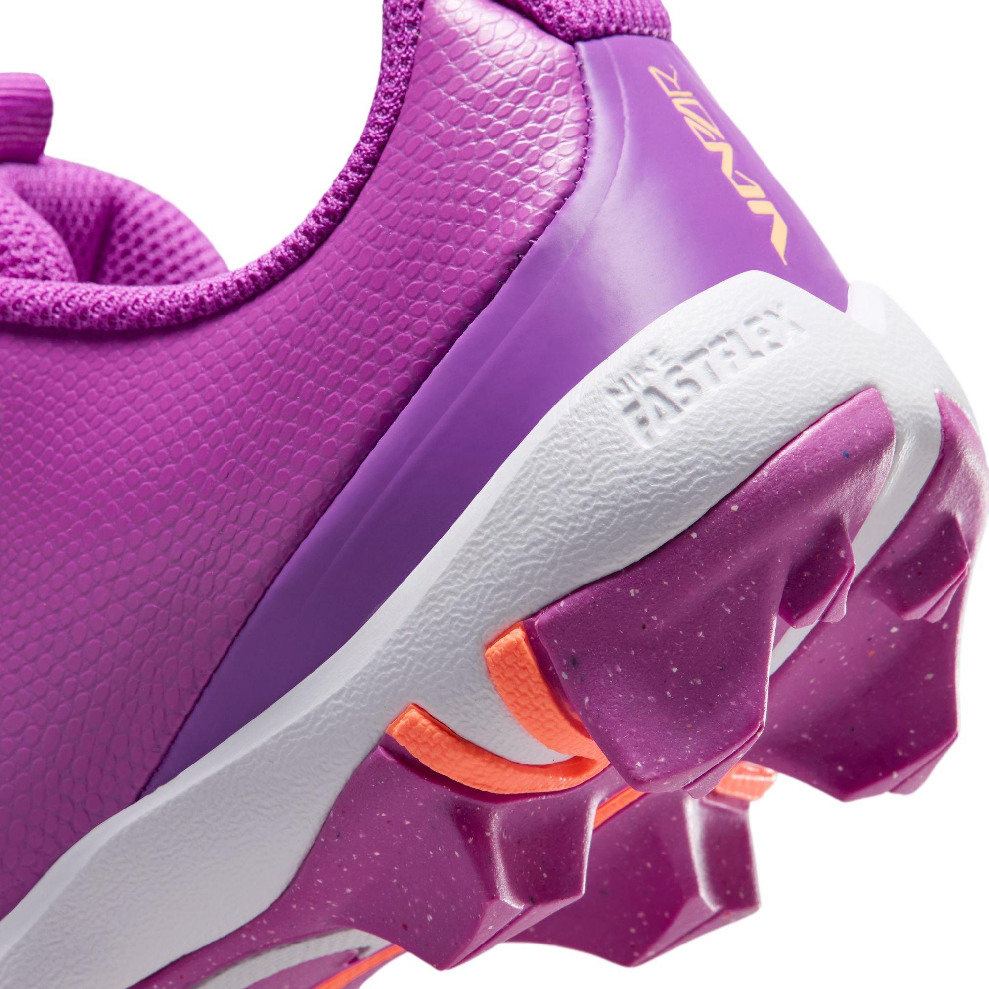 Nike Vapor Shark 3 'CeeDee Lamb' Preschool Girl's Football Cleats - Purple/Orange - PURPLE/ORANGE