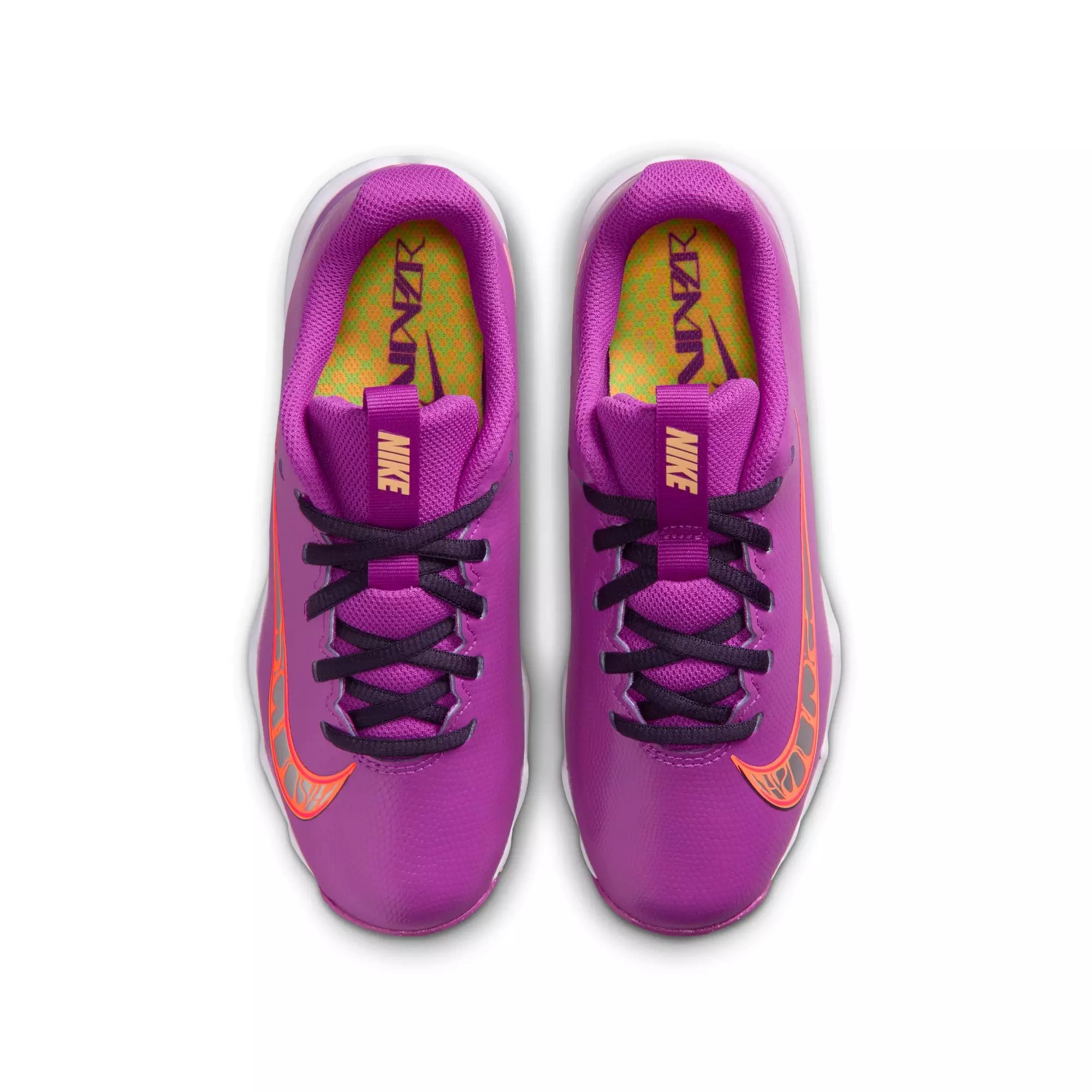 Nike Vapor Shark 3 'CeeDee Lamb' Preschool Girl's Football Cleats - Purple/Orange - PURPLE/ORANGE