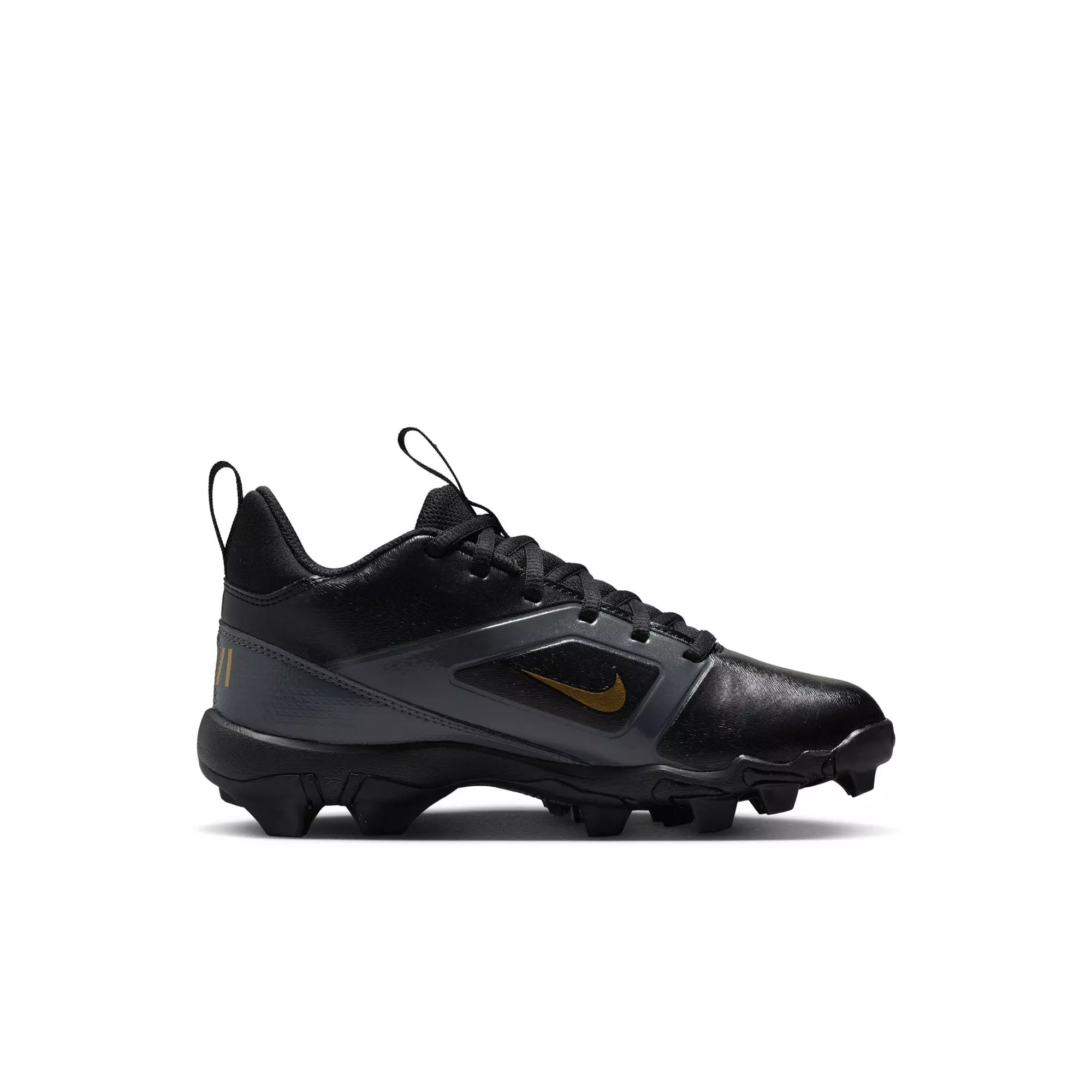 Nike Alpha Shark Saquan Barkley "Black/Metallic Gold" Preschool Kids' Cleat - BLACK/GOLD