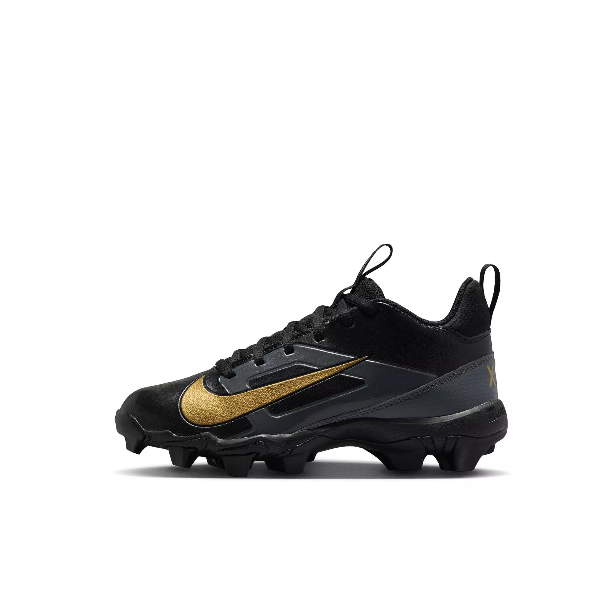 Nike Alpha Shark Saquan Barkley "Black/Metallic Gold" Preschool Kids' Cleat - BLACK/GOLD