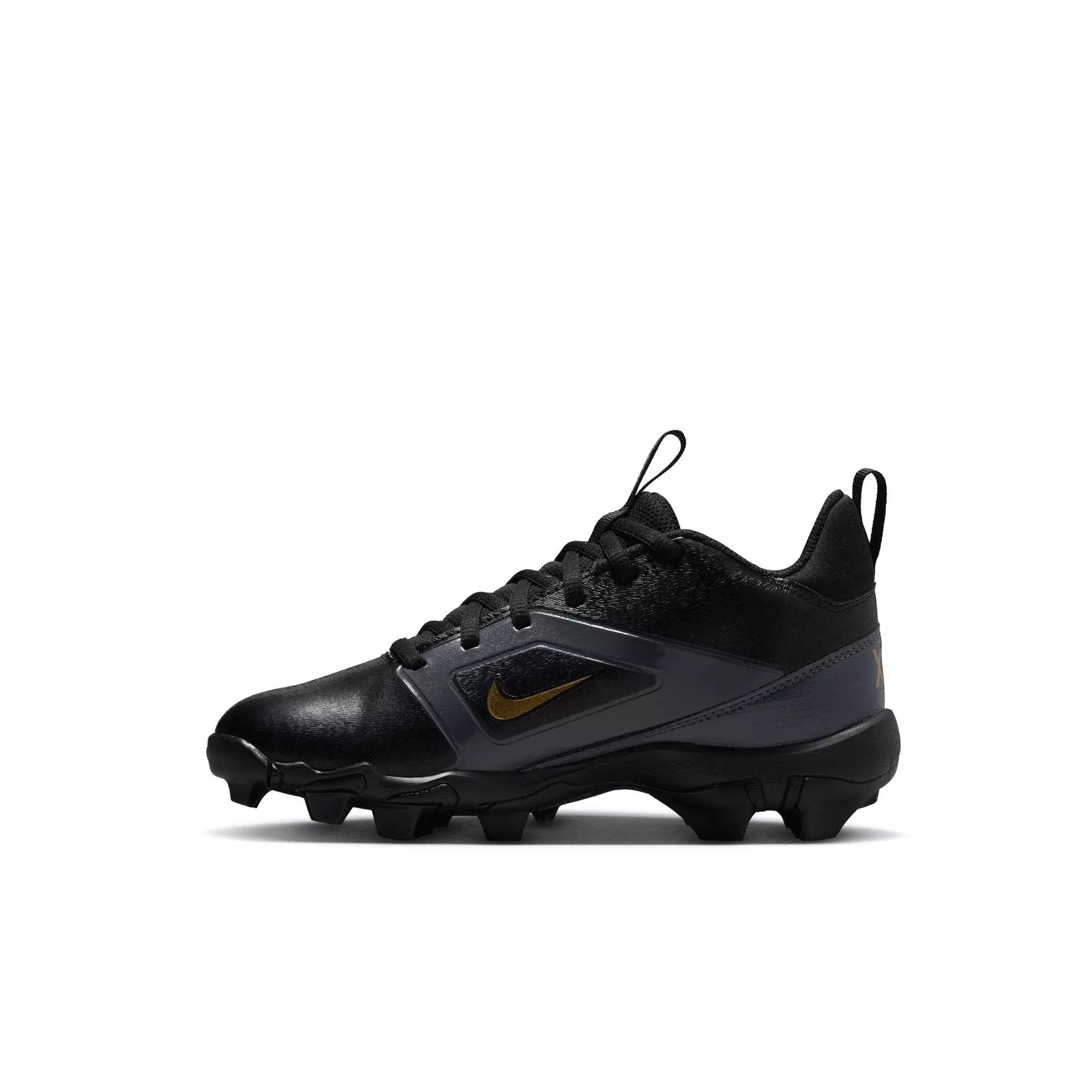 Nike Alpha Shark Saquan Barkley "Black/Metallic Gold" Preschool Kids' Cleat - BLACK/GOLD