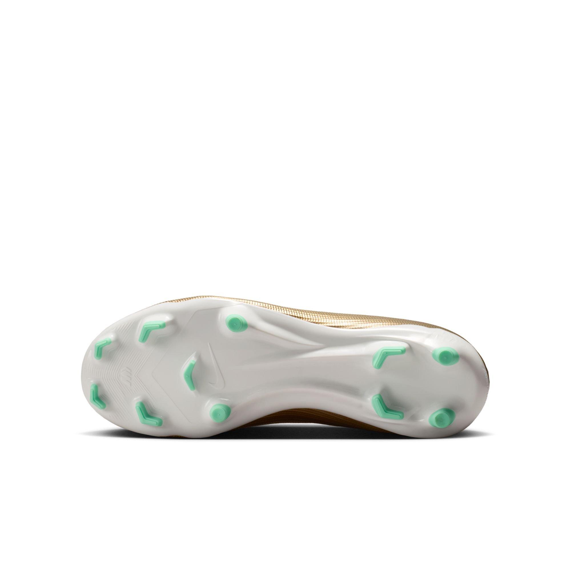 Nike Jr. Mercurial Superfly 11 Academy MG "Kylian Mbapp&eacute;" Grade School Kids' Soccer Cleat - METALLIC GOLD/GREEN GLOW