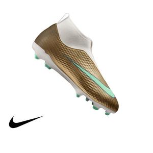 Nike Jr. Mercurial Superfly 11 Academy MG "Kylian Mbapp&eacute;" Grade School Kids' Soccer Cleat - METALLIC GOLD/GREEN GLOW
