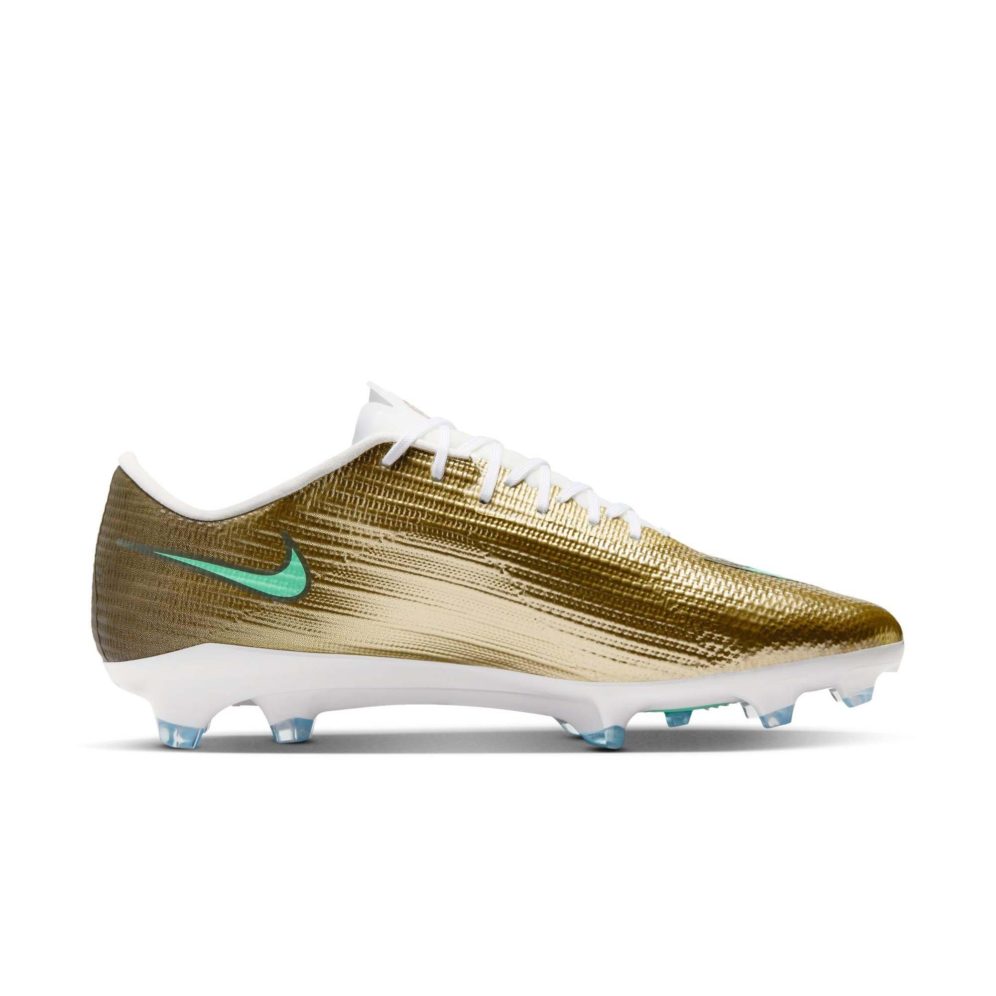 Nike Mercurial Superfly 11 Pro FG "Kylian Mbapp&eacute;" Men's Soccer Cleat - METALLIC GOLD/GREEN GLOW