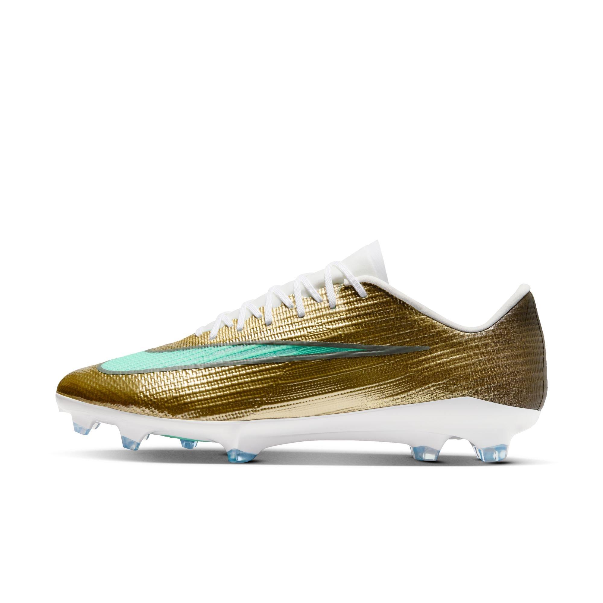 Nike Mercurial Superfly 11 Pro FG "Kylian Mbapp&eacute;" Men's Soccer Cleat - METALLIC GOLD/GREEN GLOW