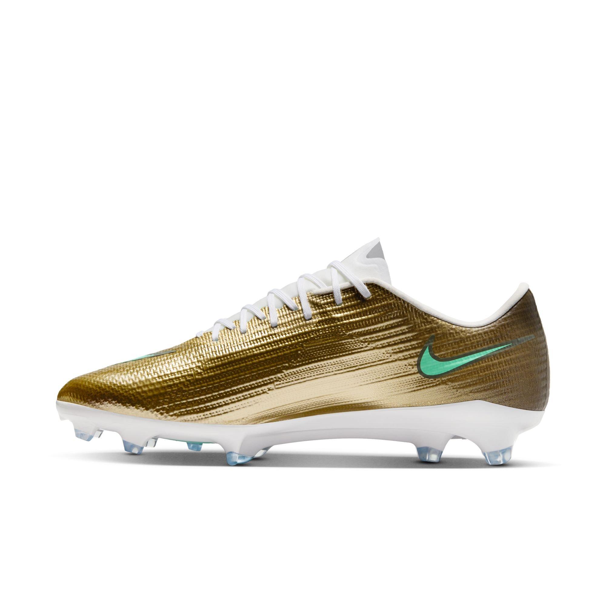 Nike Mercurial Superfly 11 Pro FG "Kylian Mbapp&eacute;" Men's Soccer Cleat - METALLIC GOLD/GREEN GLOW