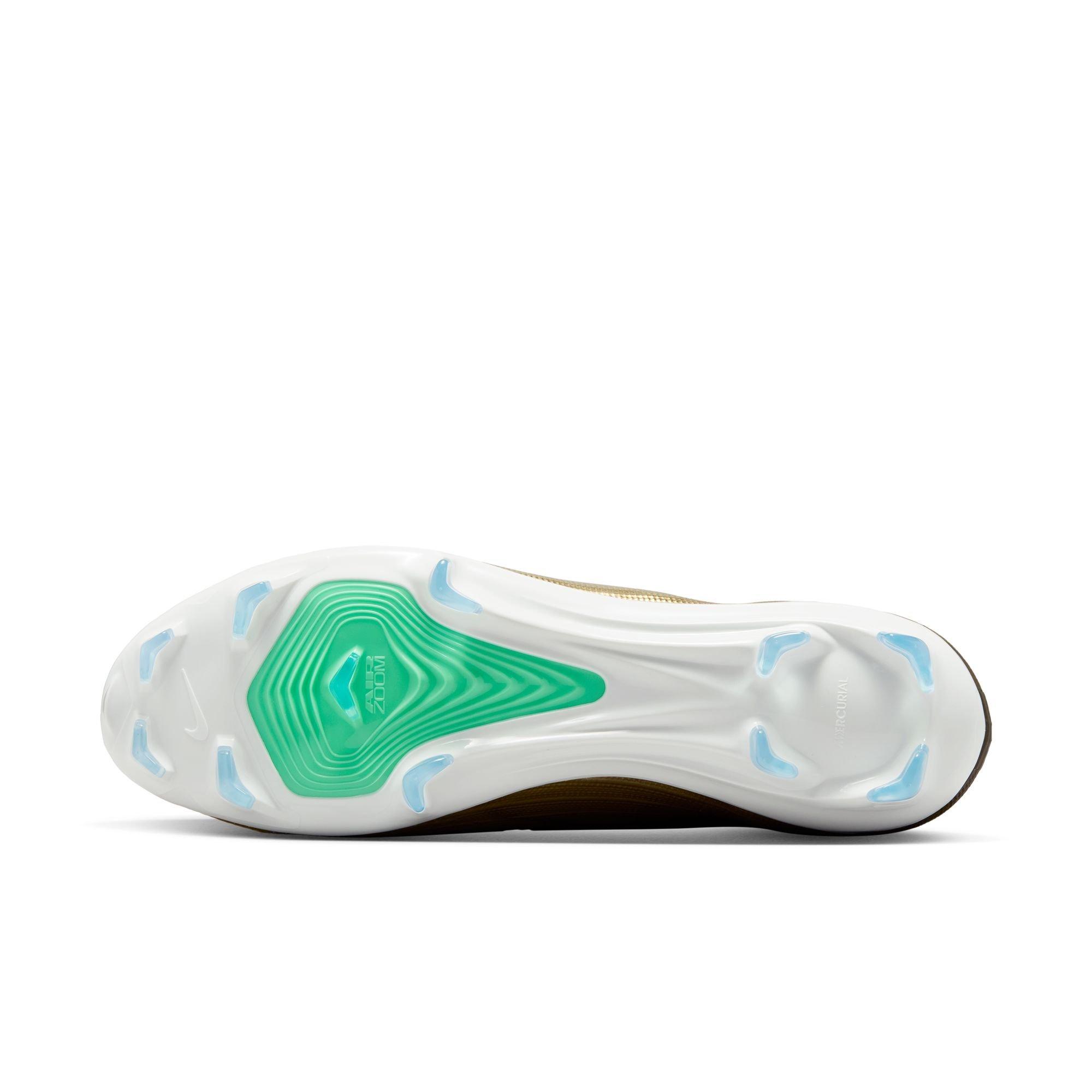 Nike Mercurial Superfly 11 Pro FG "Kylian Mbapp&eacute;" Men's Soccer Cleat - METALLIC GOLD/GREEN GLOW
