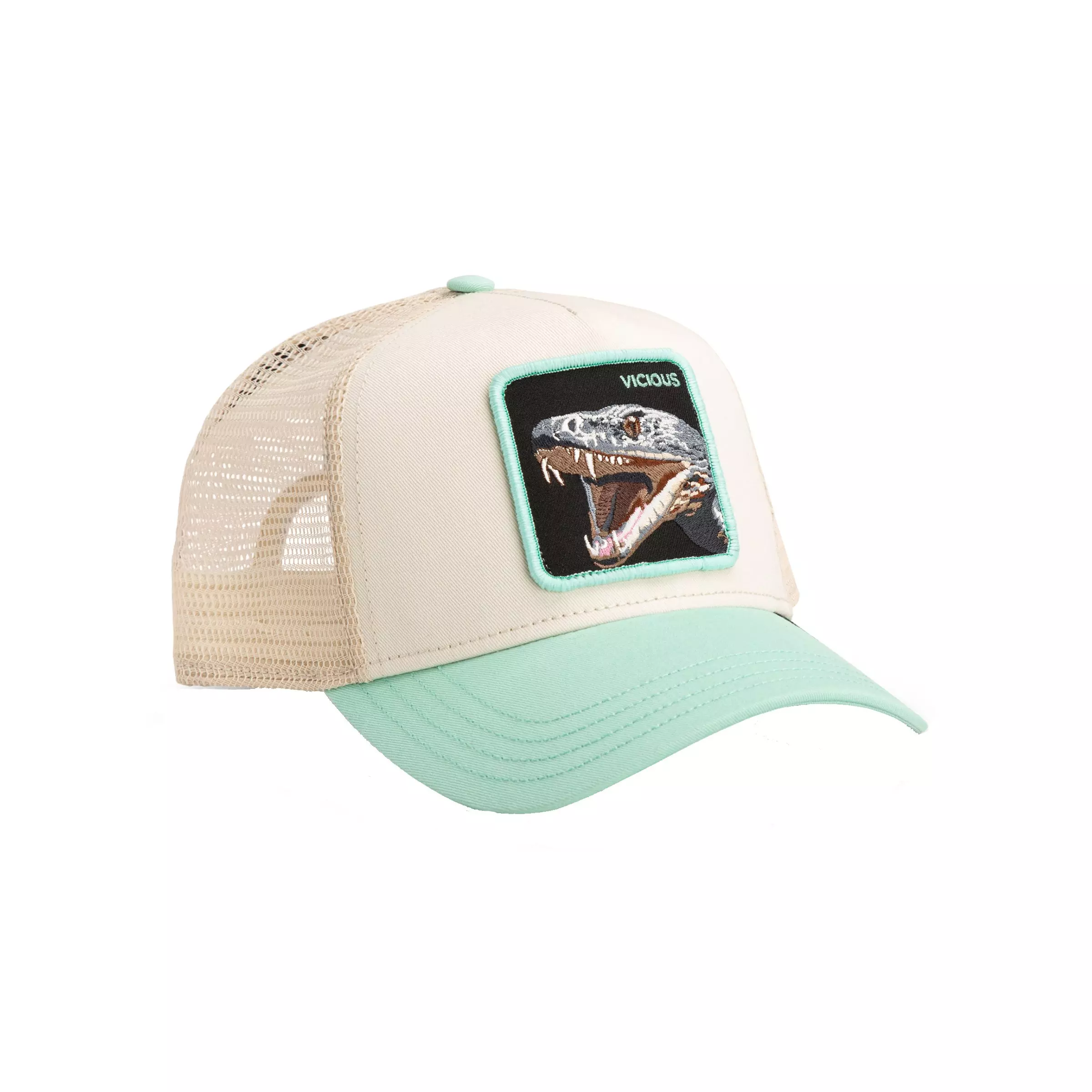 Goorin' Bros Vicious Trucker Snapback Hat - Cream/Mint - MINT
