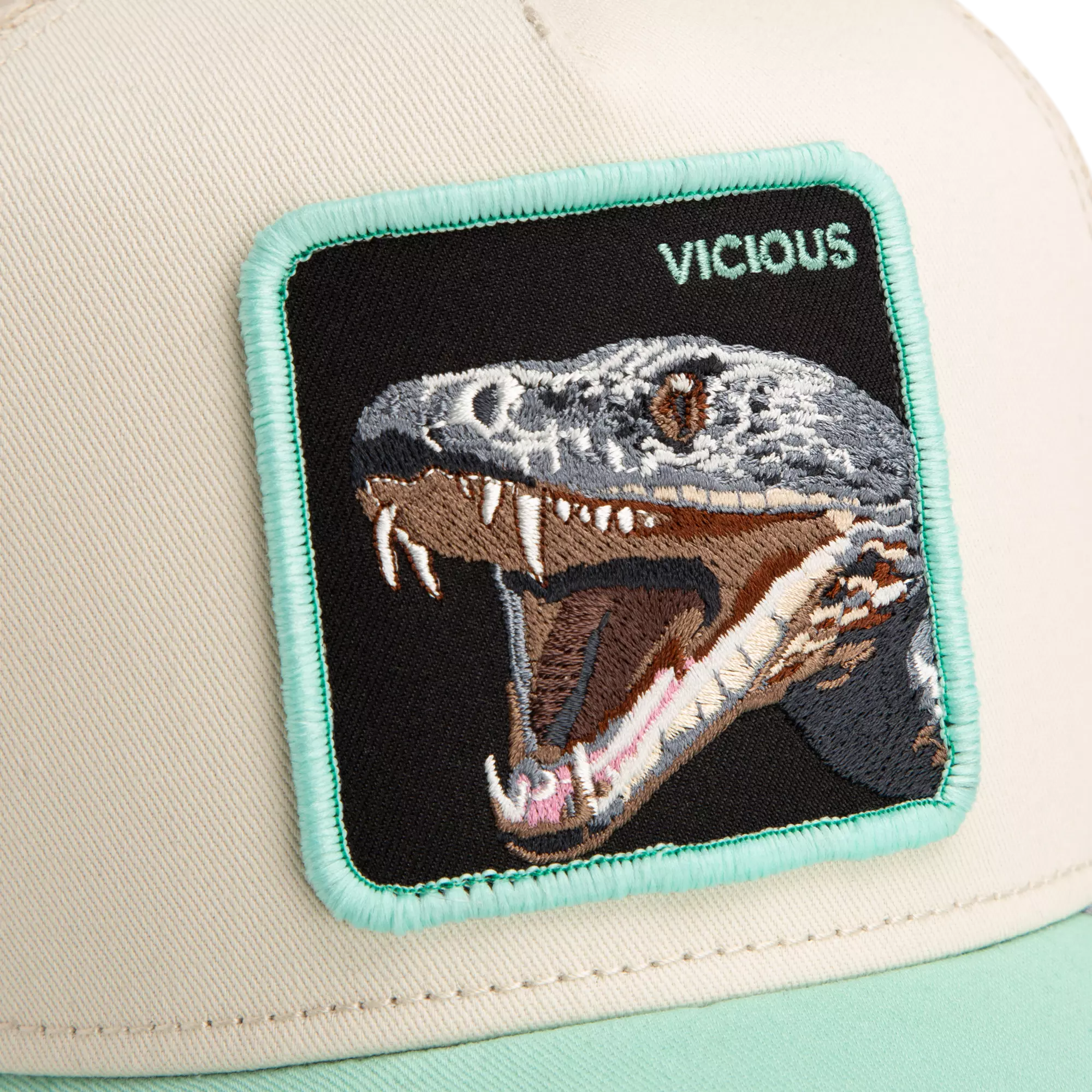 Goorin' Bros Vicious Trucker Snapback Hat - Cream/Mint - MINT