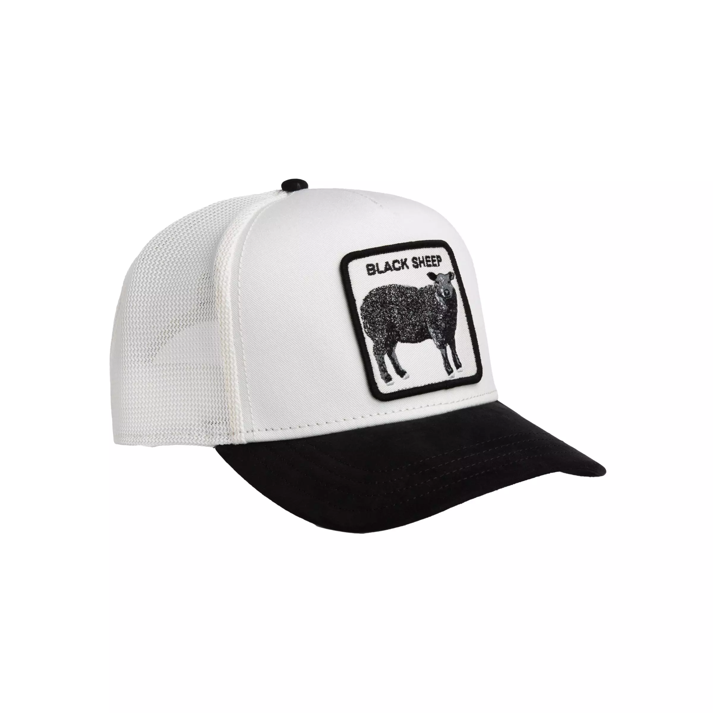 Goorin' Bros Suede Sheep Snapback Hat-White/Black - WHITE/BLACK