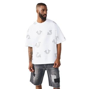 True Religion Men's Horseshoe Print Oversized Tee - White