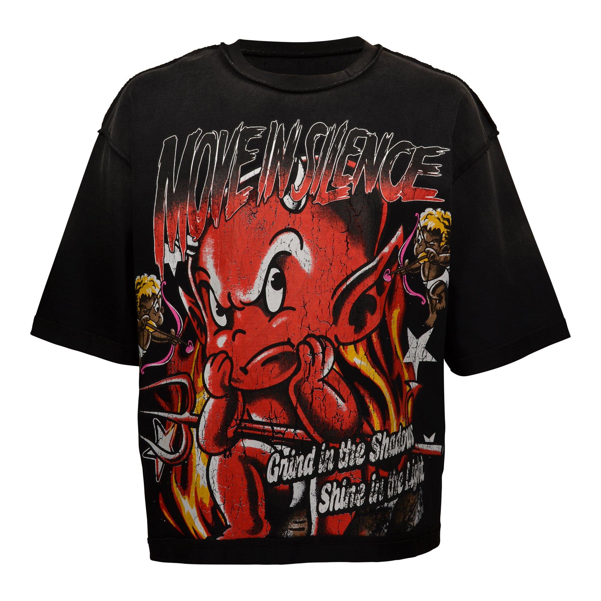 Reason Men's Move In Silence Crop Tee - BLACK Thumbnail View 1