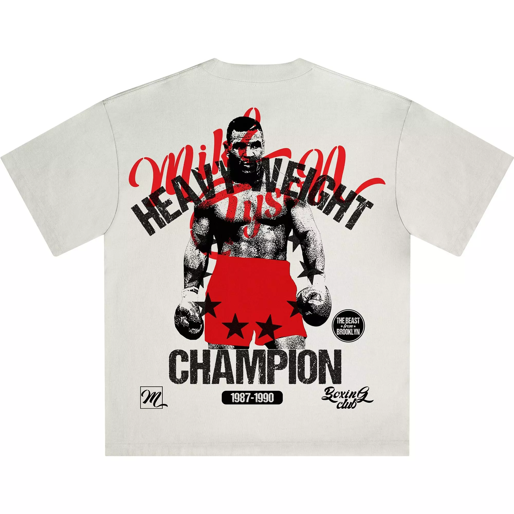 ID Supply Men's Mike Tyson Logo Stamp Tee - CREAM