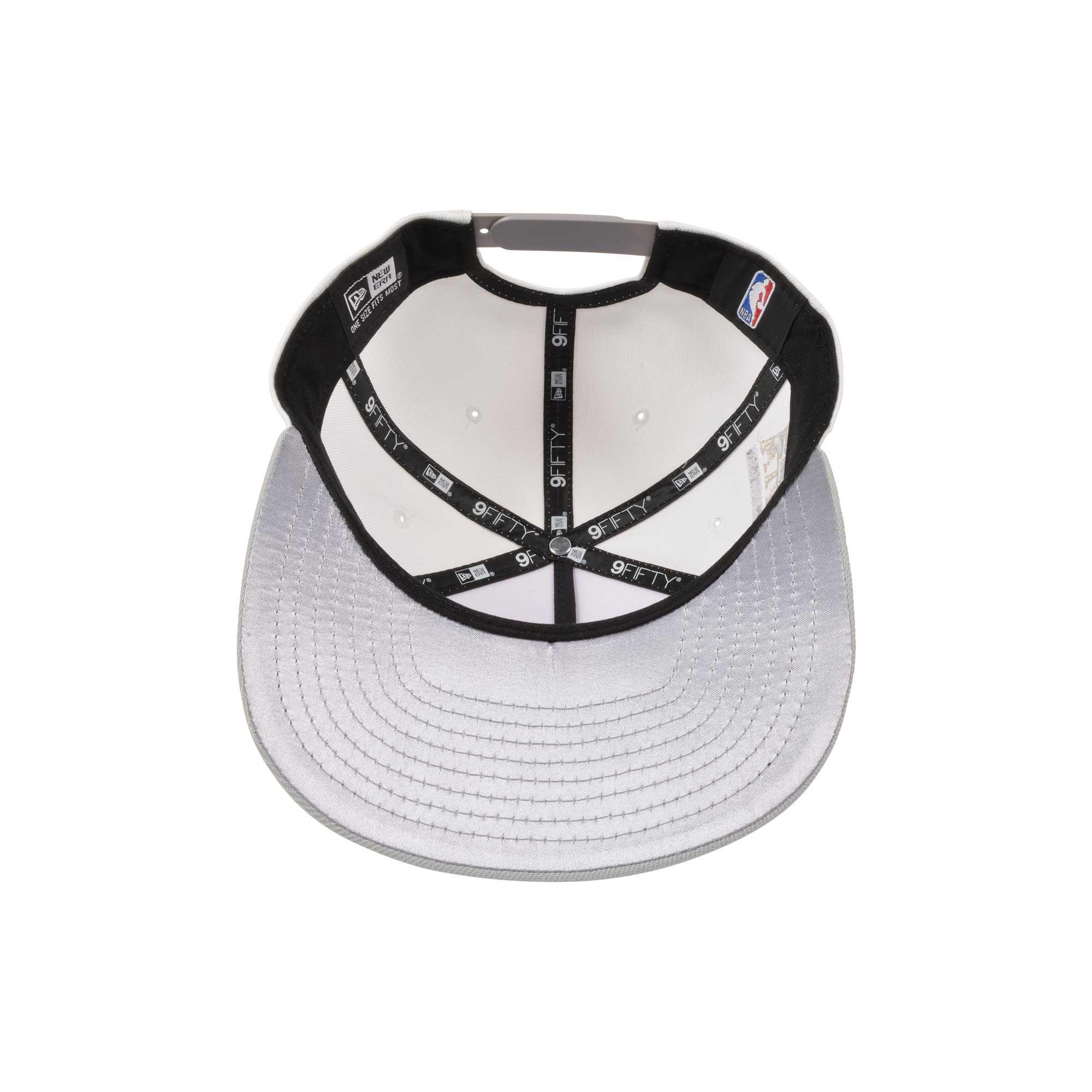 New Era Chicago Bulls 9FIFTY A-Frame Silver V Snapback Hat-White/Silver - WHITE/SILVER Thumbnail View 5