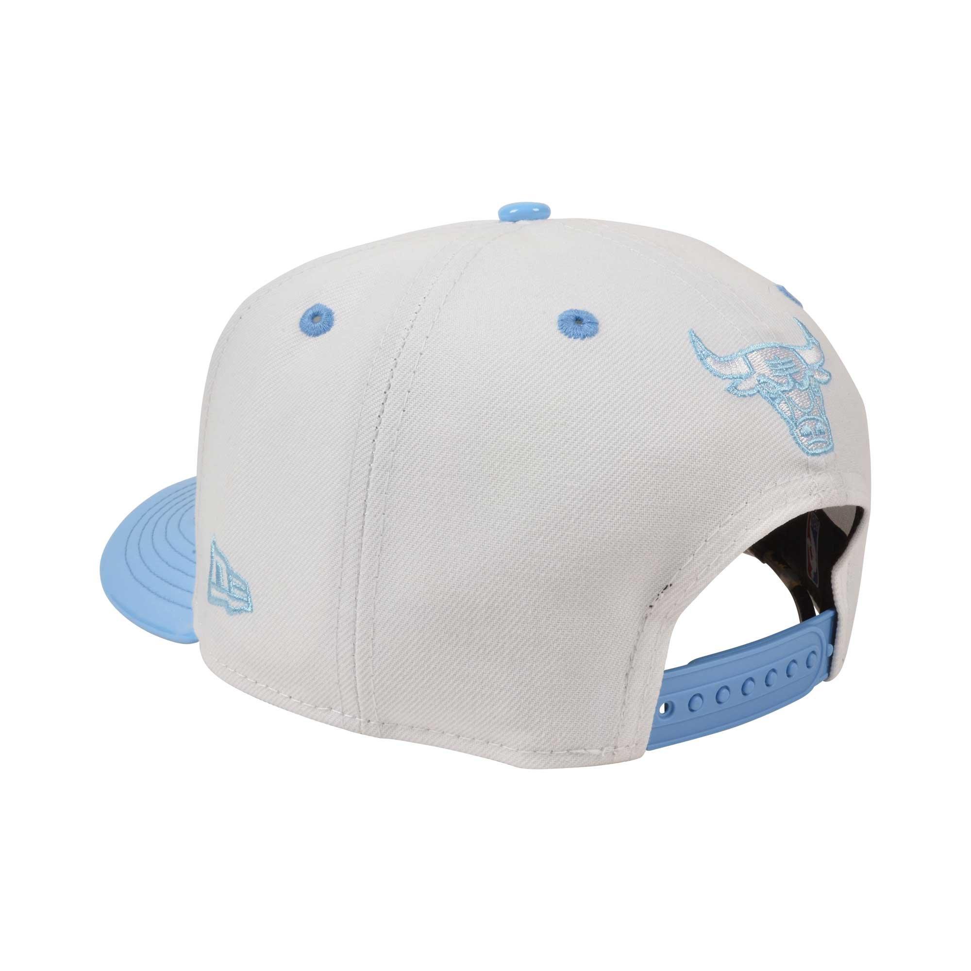 New Era Chicago Bulls 9FIFTY A-Frame XI Low Snapback Hat - White/Blue - WHITE/LT BLUE Thumbnail View 3