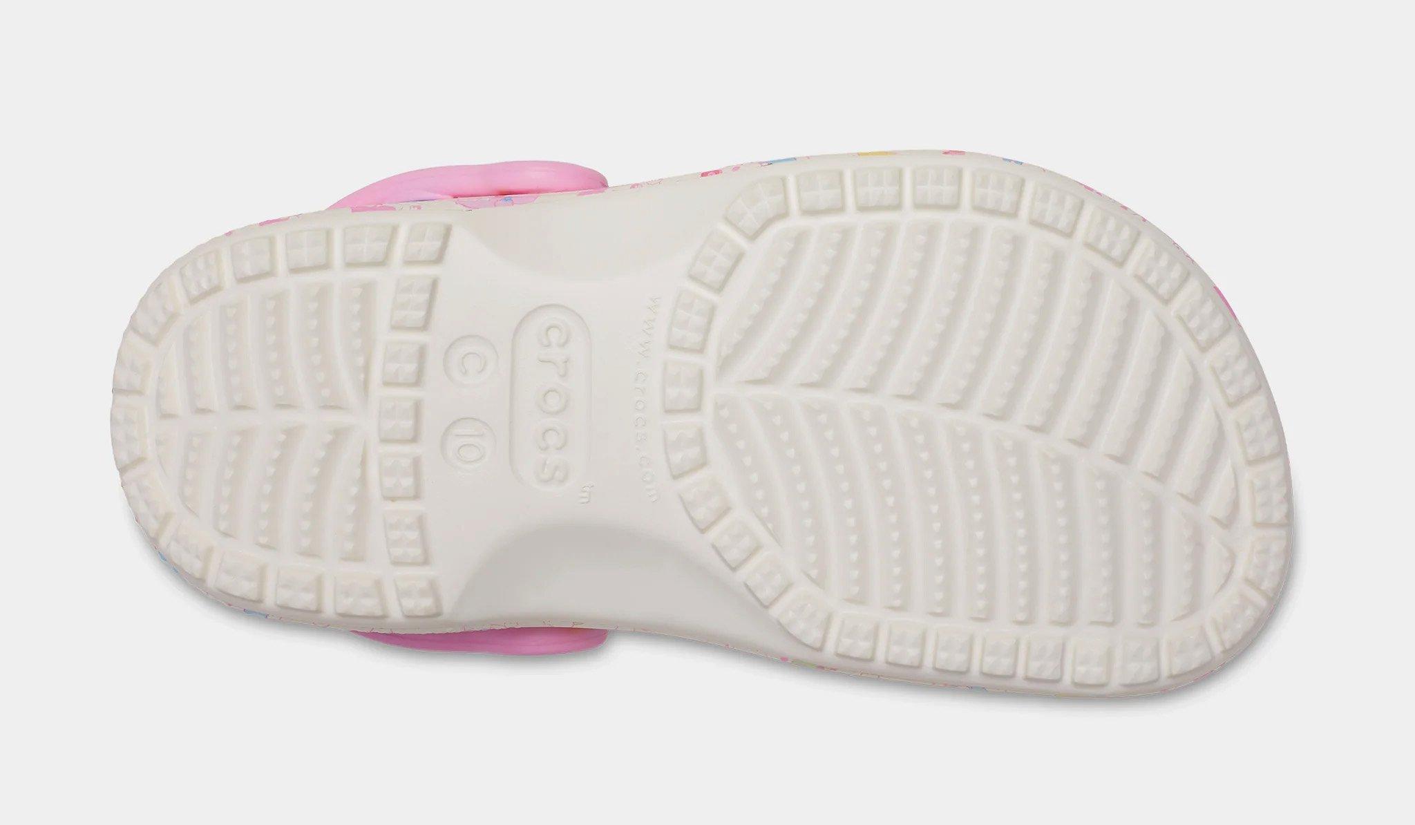 Crocs Classic "Hello Kitty and Friends" Toddler Girls' Clog - WHITE/PINK Thumbnail View 3