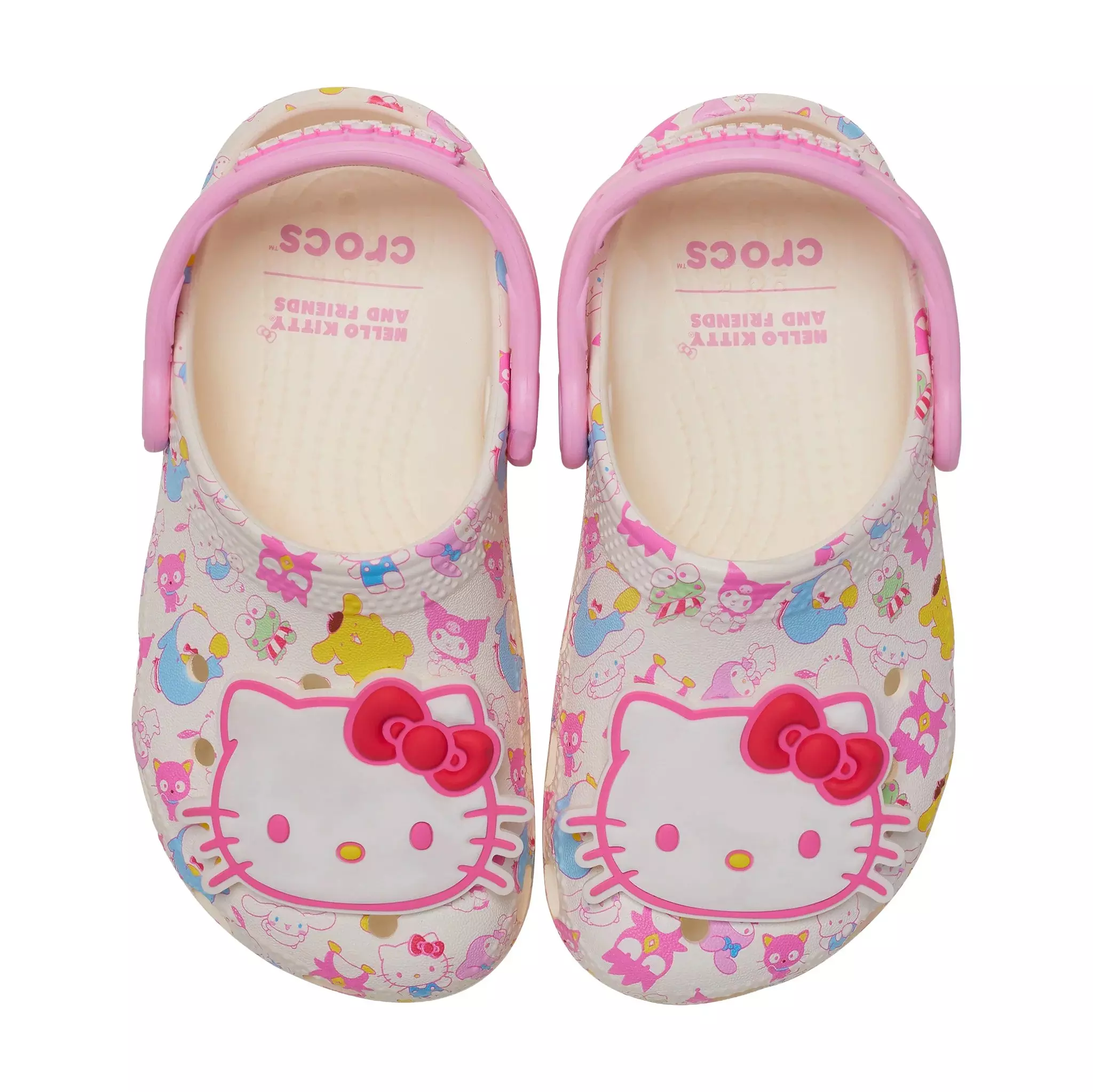 Crocs Classic "Hello Kitty and Friends" Toddler Girls' Clog - WHITE/PINK