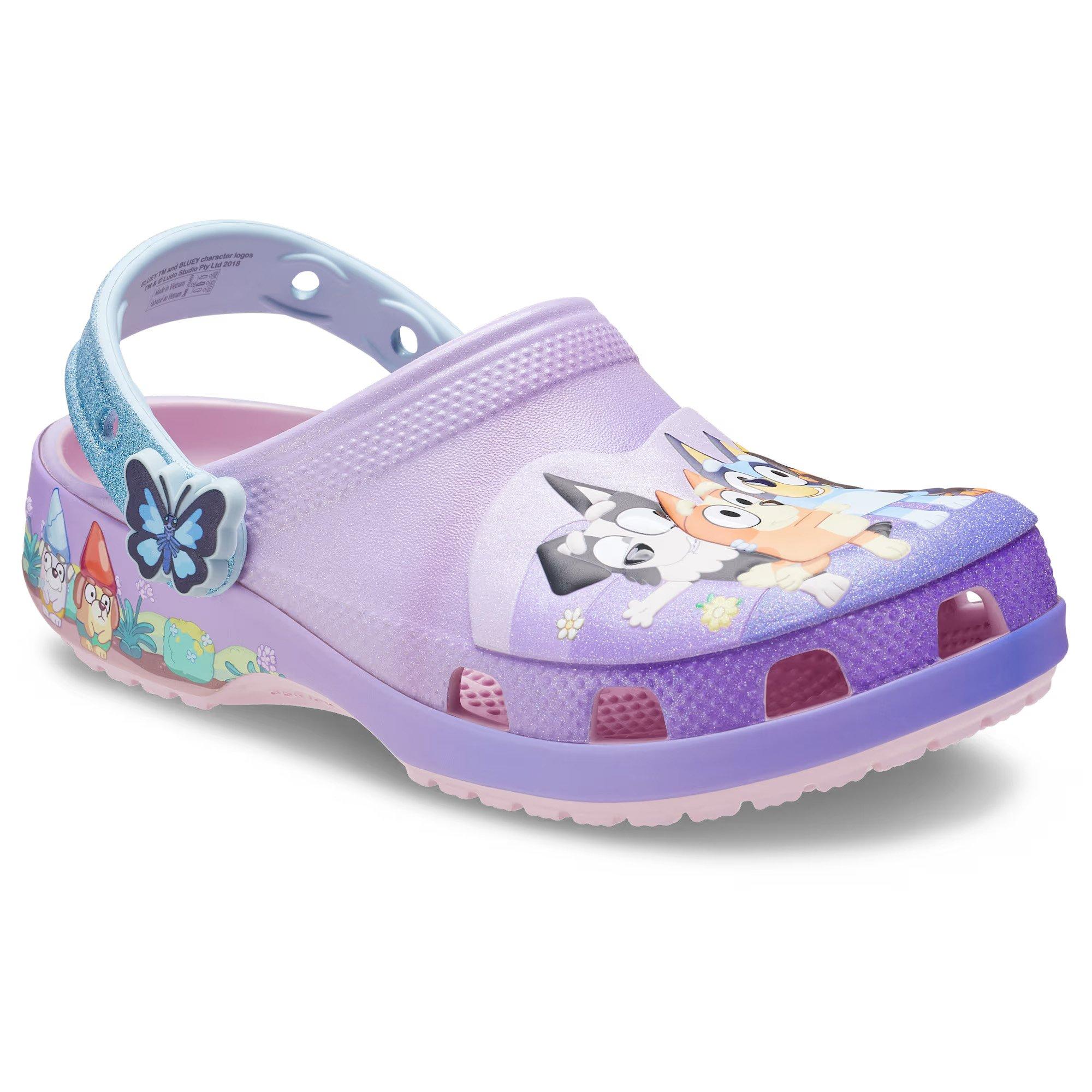Crocs Classic "Bluey Friends Forever" Toddler Girls' Clog - PURPLE Thumbnail View 3