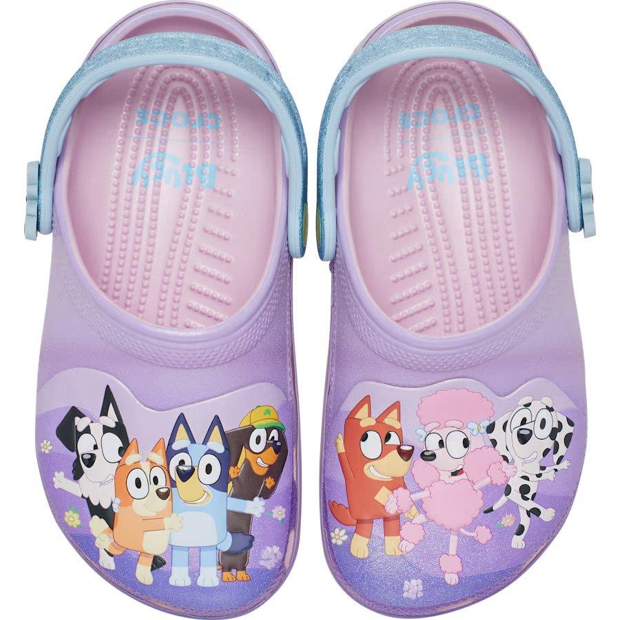 Crocs Classic "Bluey Friends Forever" Toddler Girls' Clog - PURPLE Thumbnail View 6