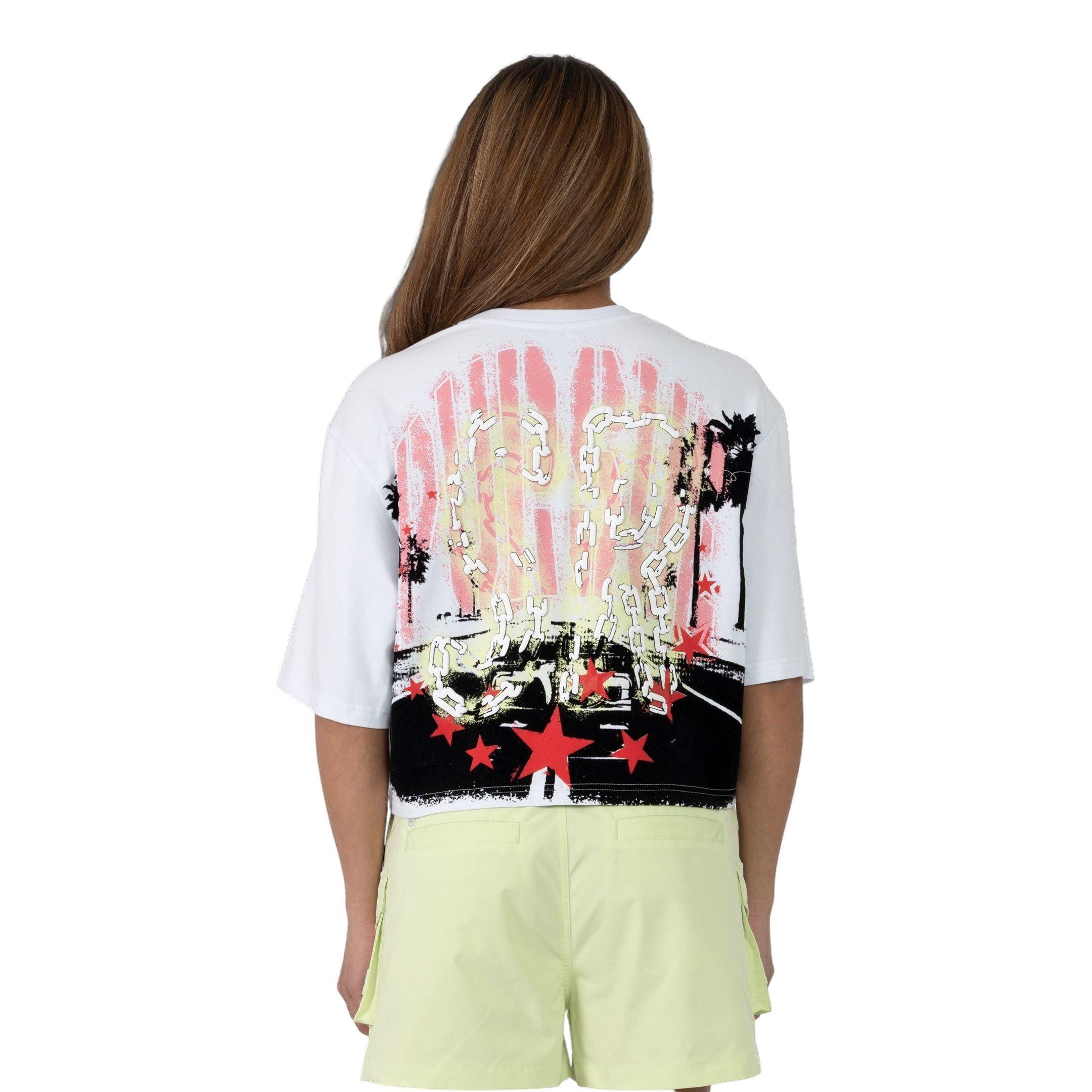 Smoke Rise Women's Boxy Pursue Dreams Tee - White - WHITE Thumbnail View 5