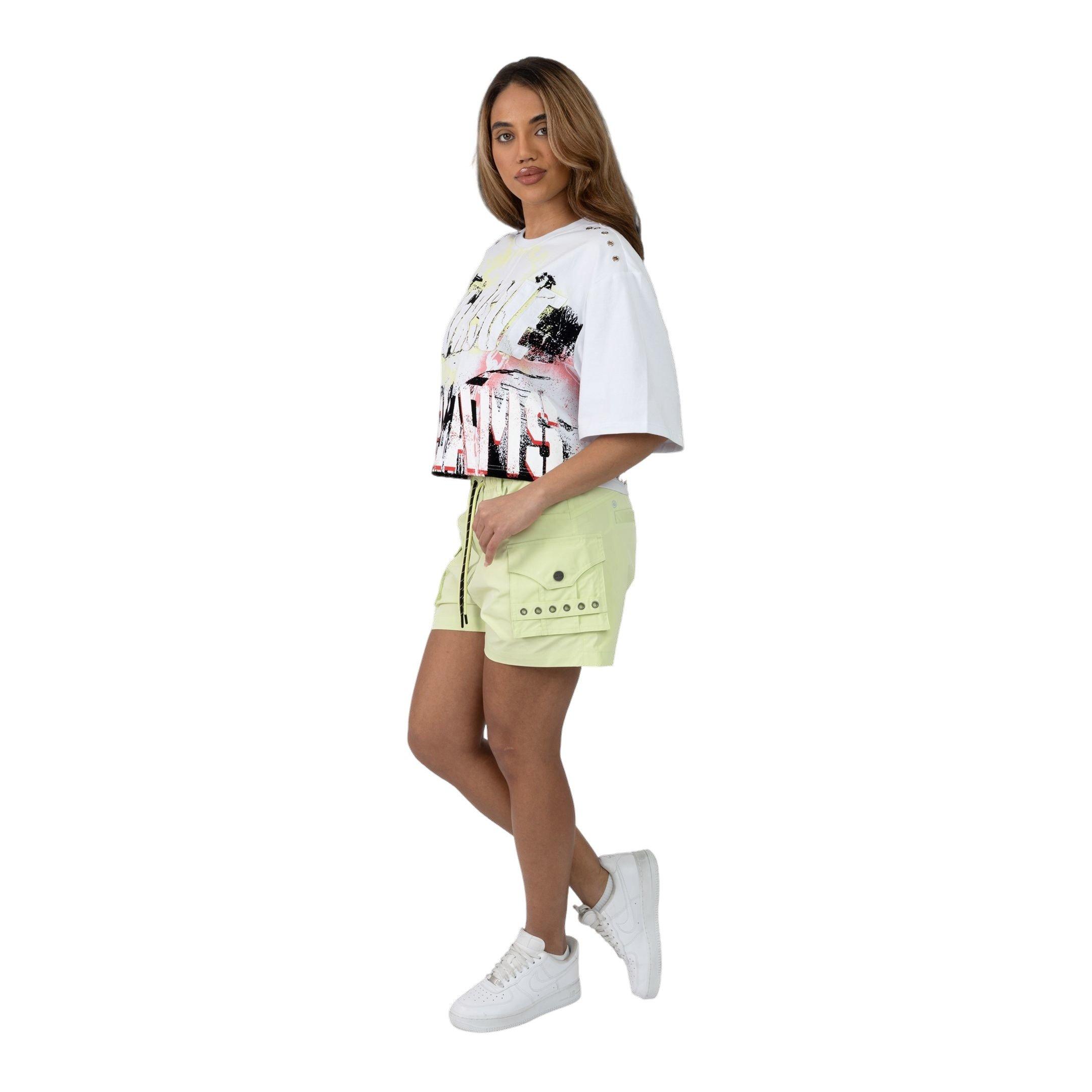 Smoke Rise Women's Boxy Pursue Dreams Tee - White - WHITE Thumbnail View 8