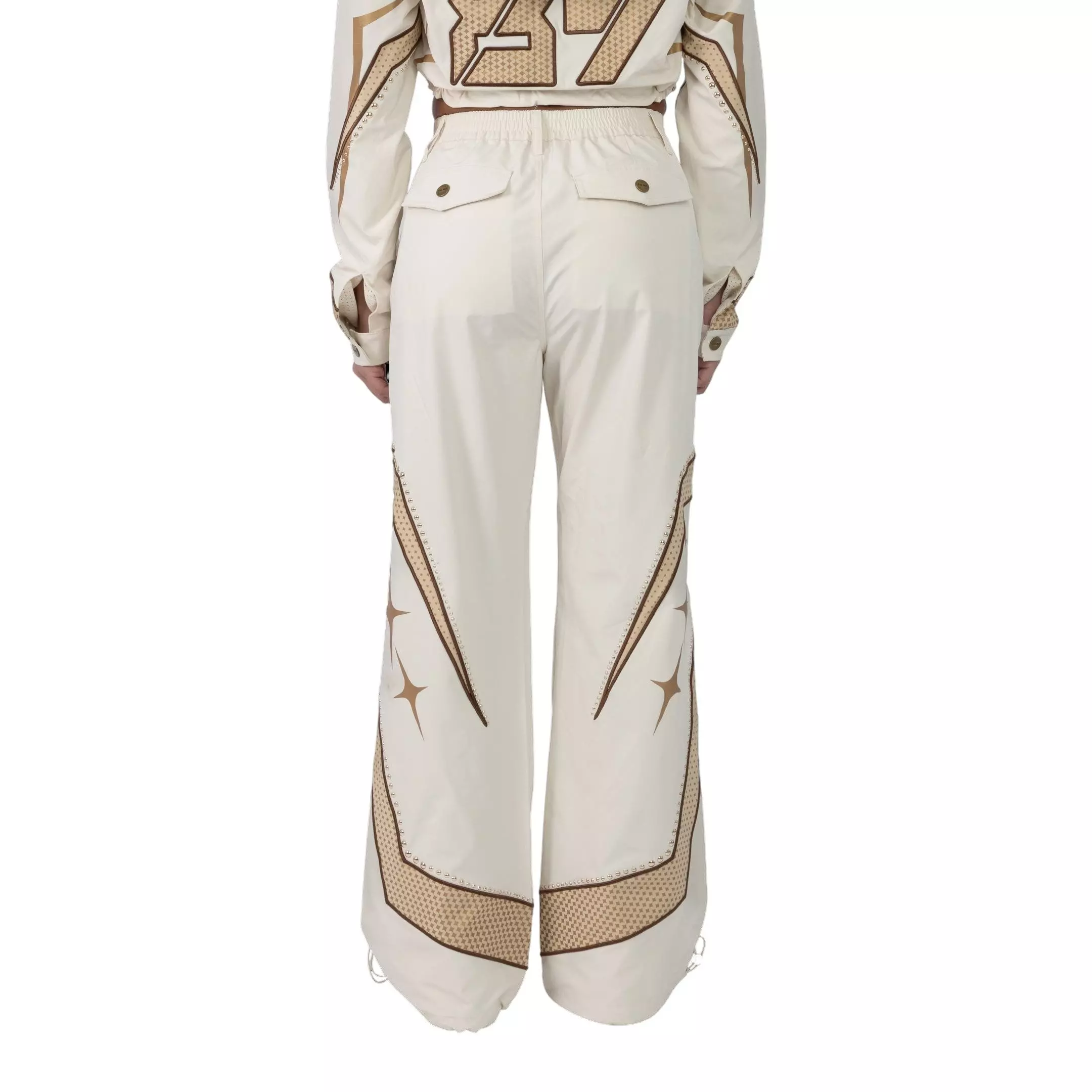 Smoke Rise Women's Wide Leg Woven Pants - Rose Gold - ROSE GOLD