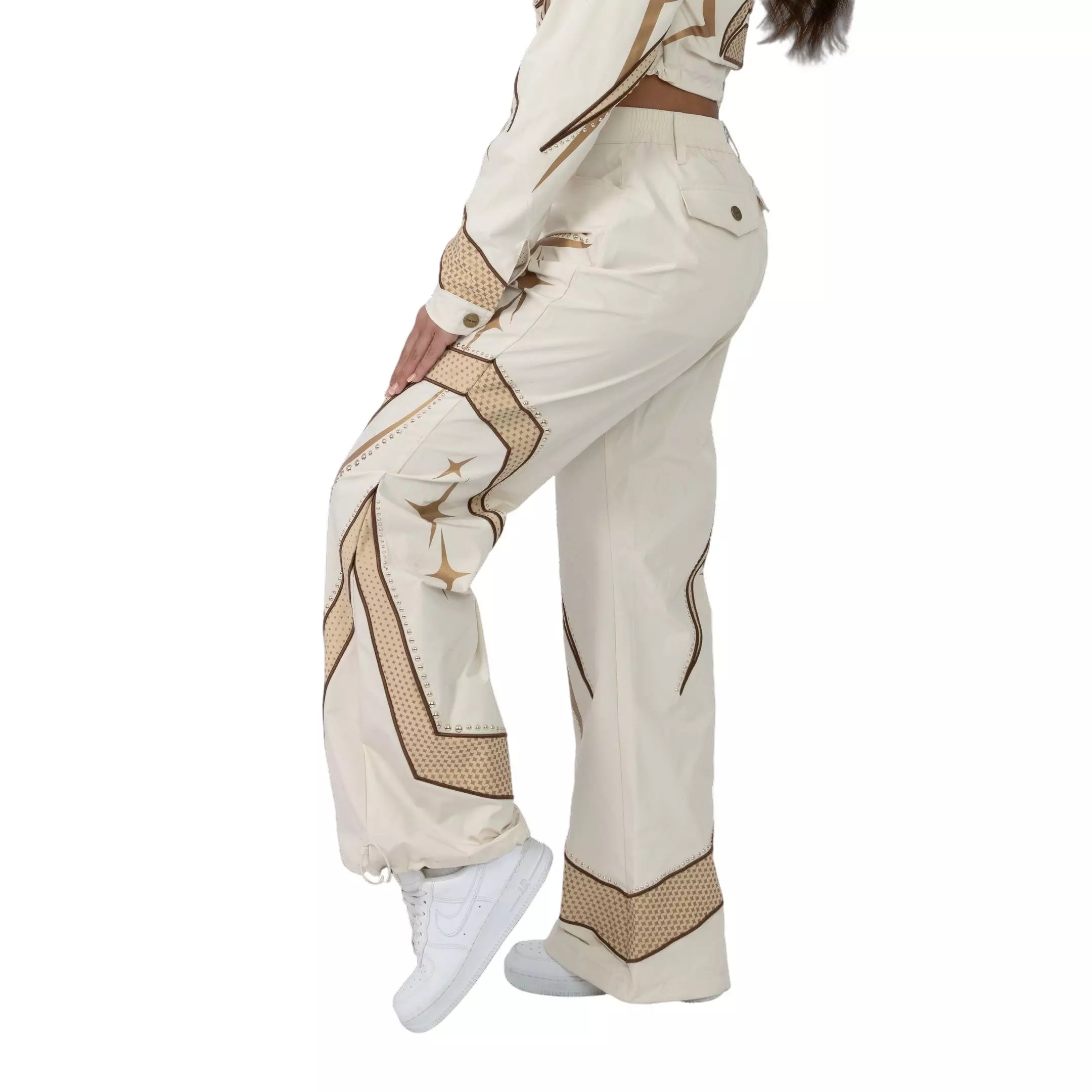 Smoke Rise Women's Wide Leg Woven Pants - Rose Gold - ROSE GOLD