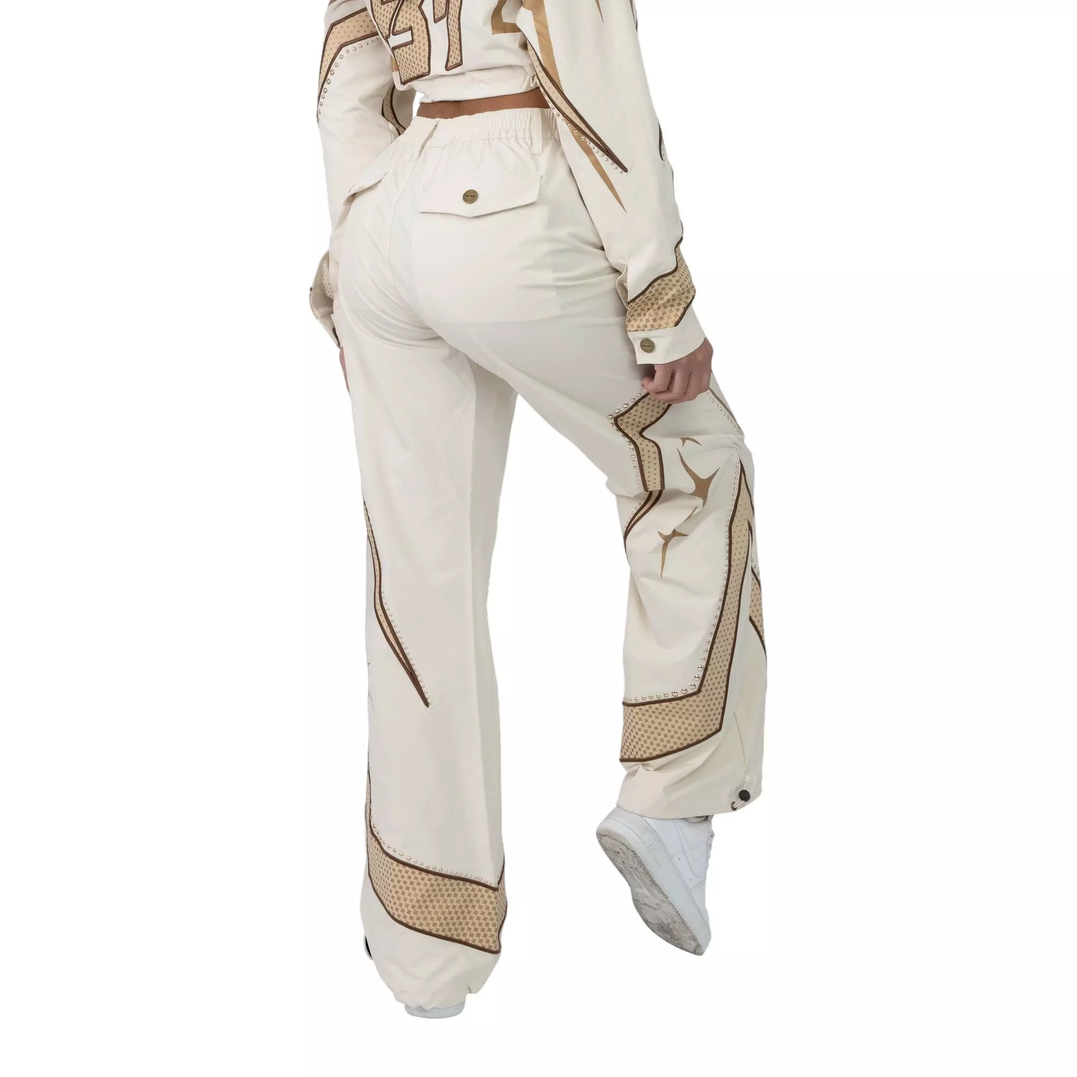 Smoke Rise Women's Wide Leg Woven Pants - Rose Gold - ROSE GOLD