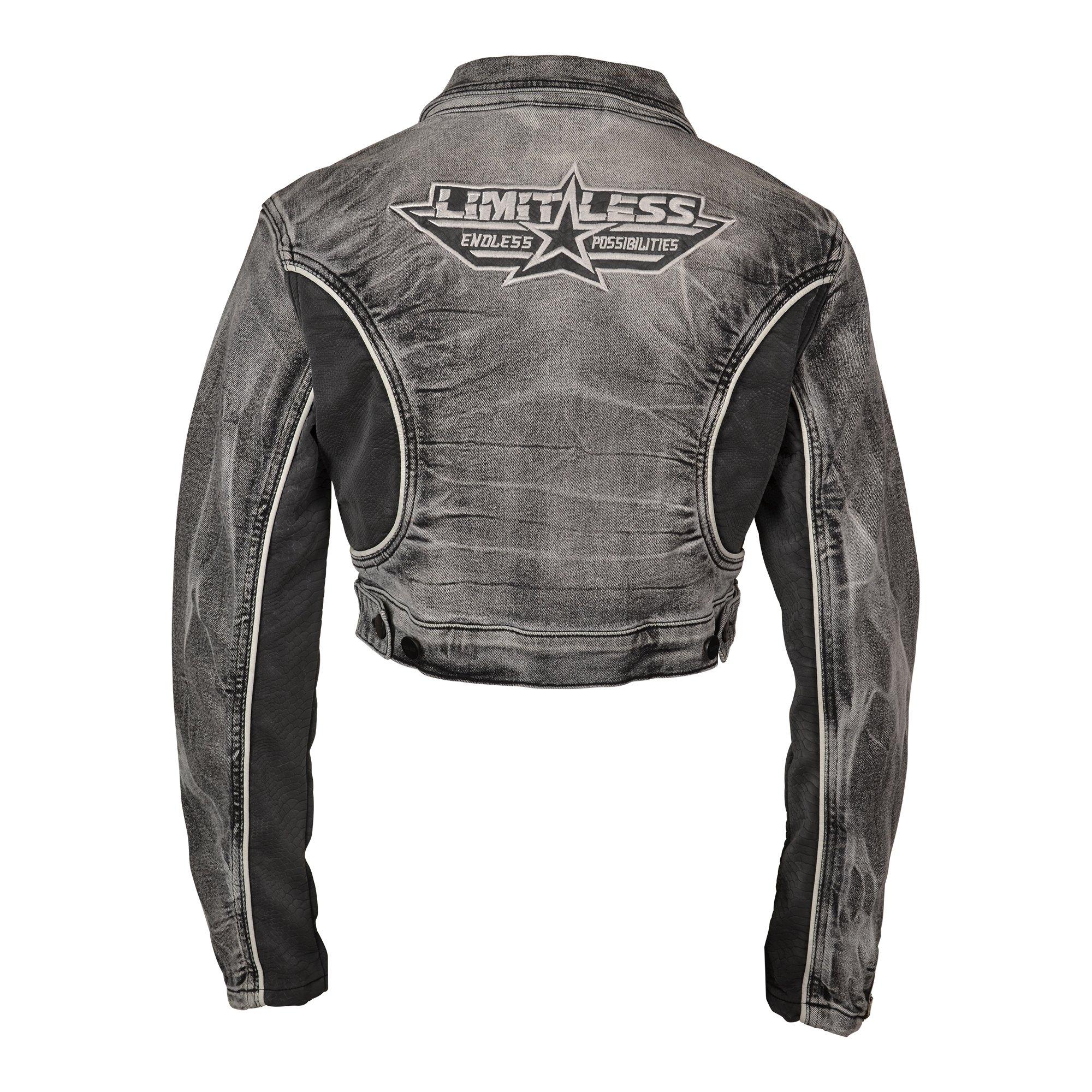 Smoke Rise Women's Slim Trucker Jacket - Snake - BLACK/WHITE Thumbnail View 2