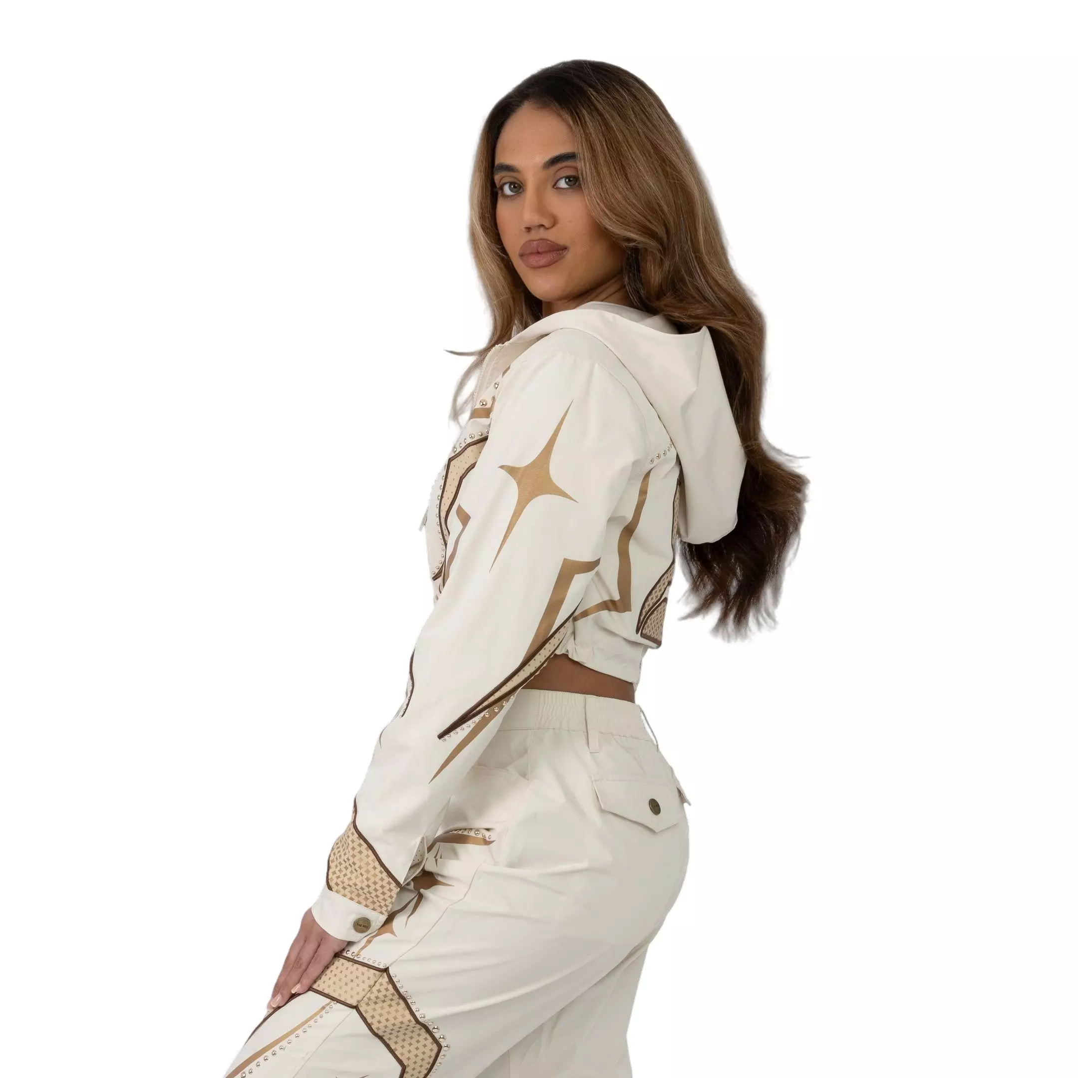 Smoke Rise Women's Rose Gold Woven Jacket - ROSE GOLD