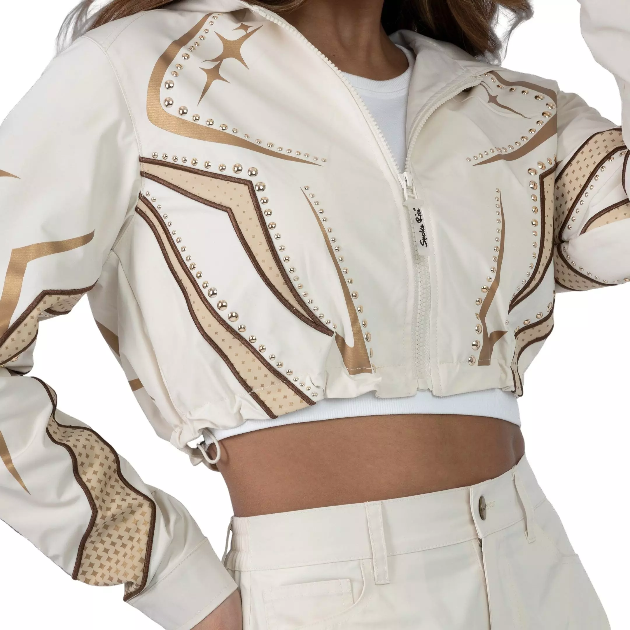 Smoke Rise Women's Rose Gold Woven Jacket - ROSE GOLD