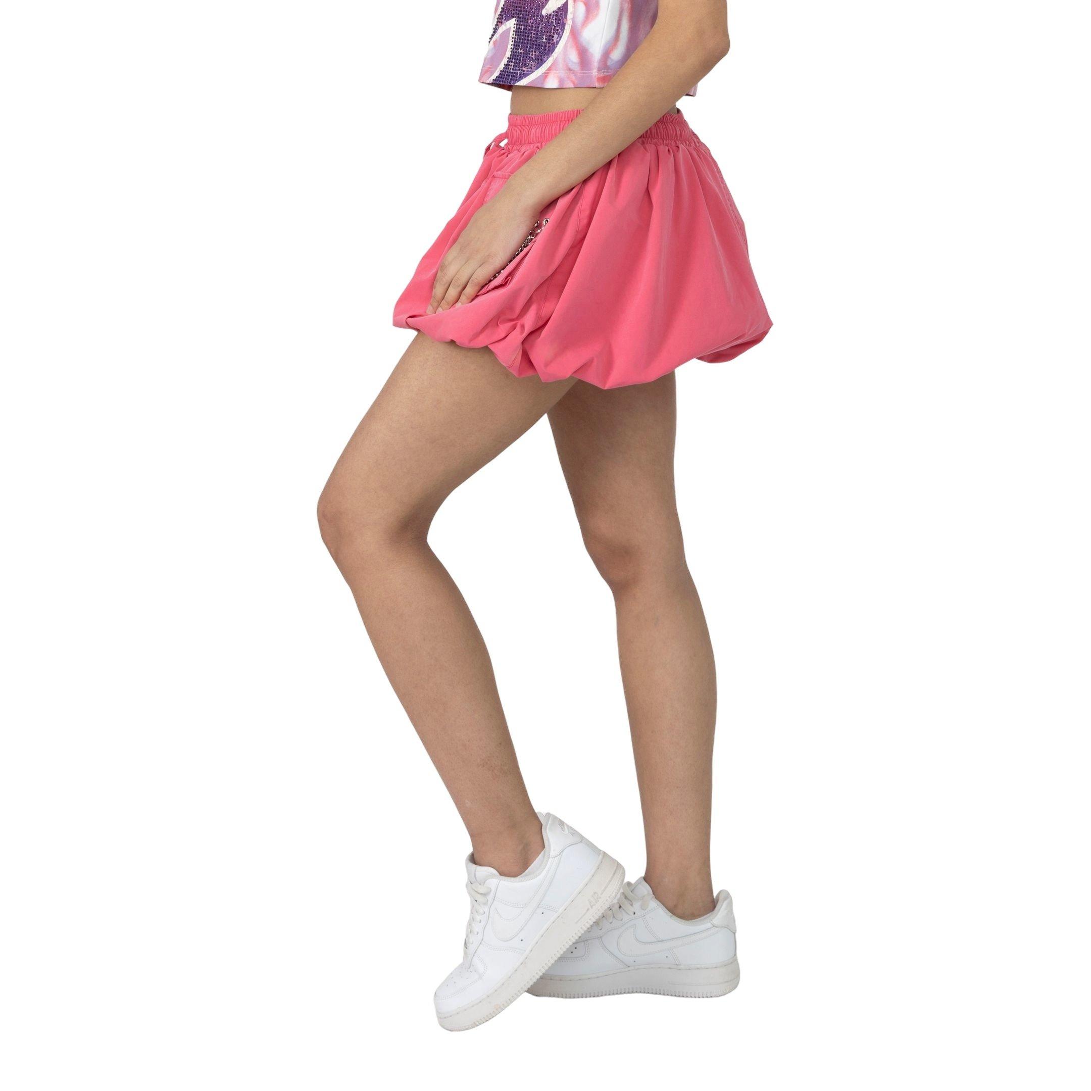 Smoke Rise Women's Nylon Bubble Skirt - Pink - PINK Thumbnail View 4