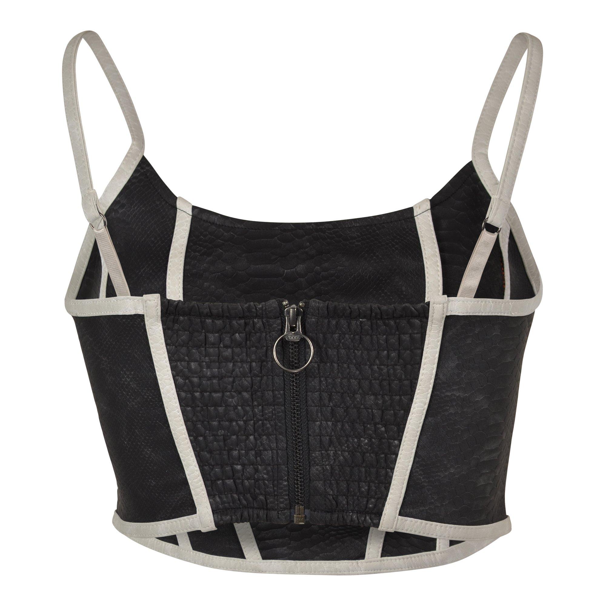 Smoke Rise Women's Black Corset Top - BLACK Thumbnail View 2