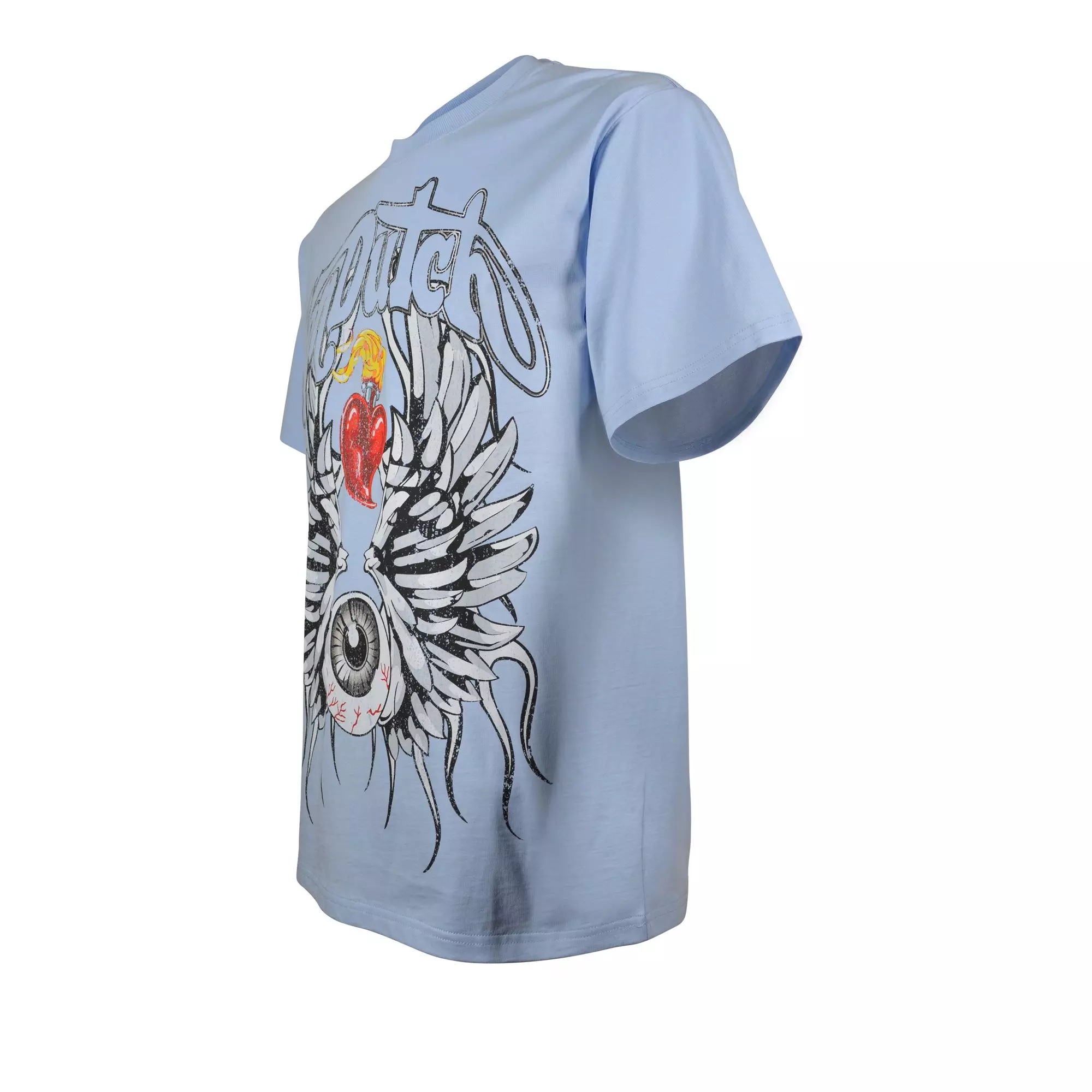 Von Dutch Men's Flaming Heart Windsurfer Tee - LT BLUE